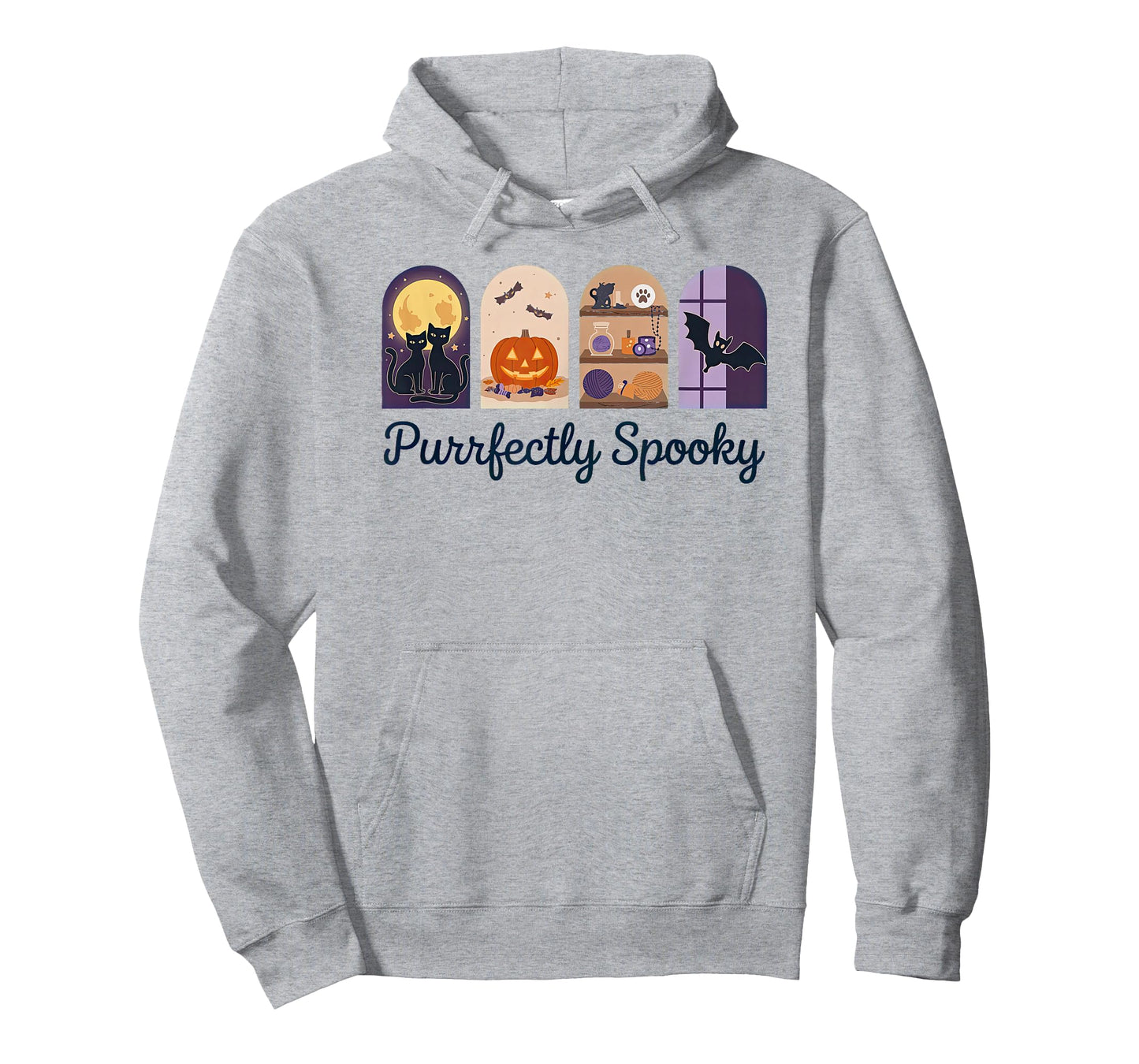 Cute Halloween Black Cats Funny Saying Purrfectly Spooky T-Shirt