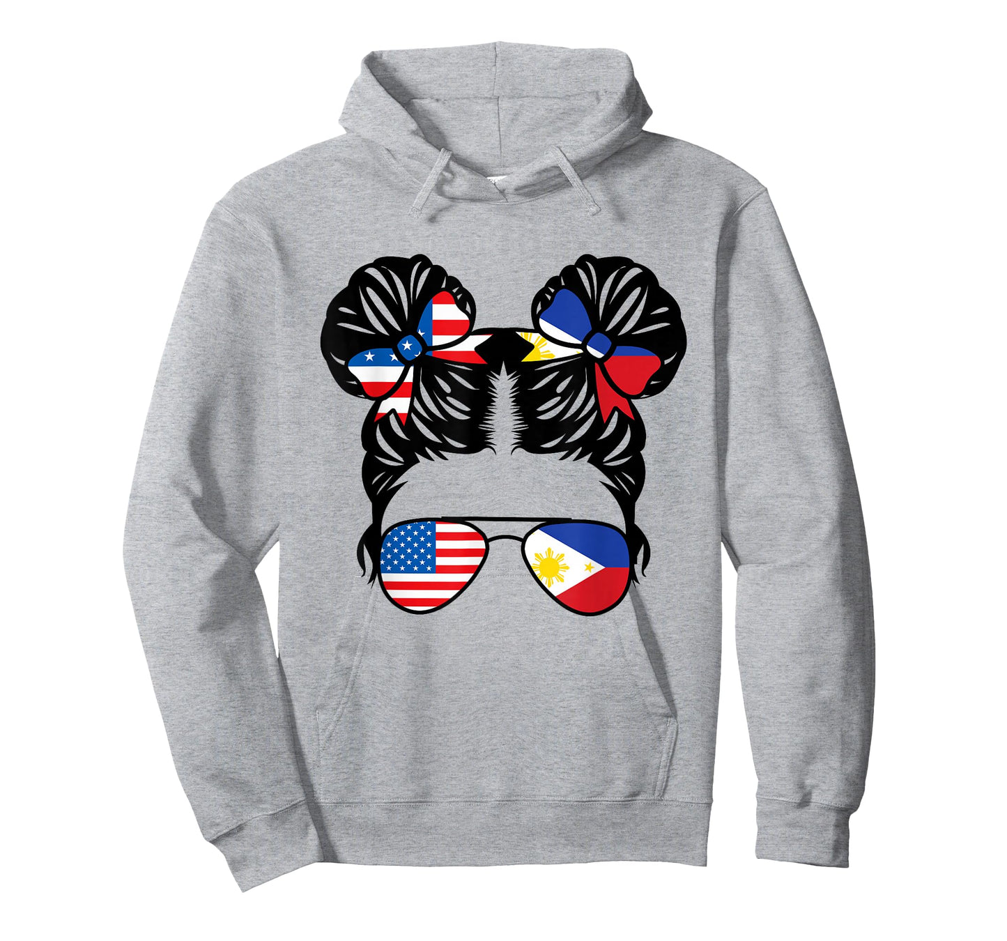 Half American Half Filipino Girl USA Philippine Flag Patriot T-Shirt