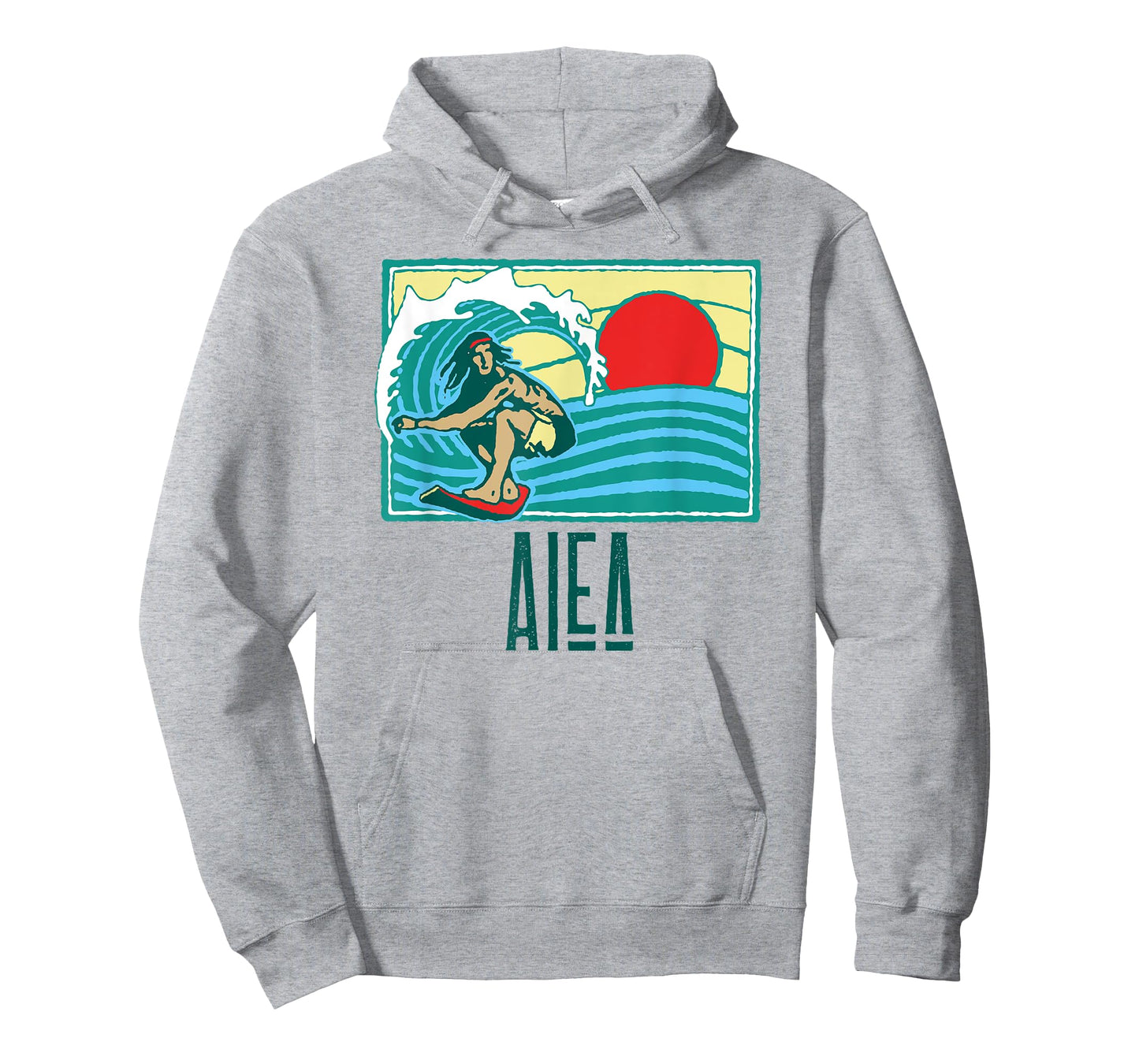 Aiea Hawaii Vintage Surfer & Wave Retro Graphic T-Shirt