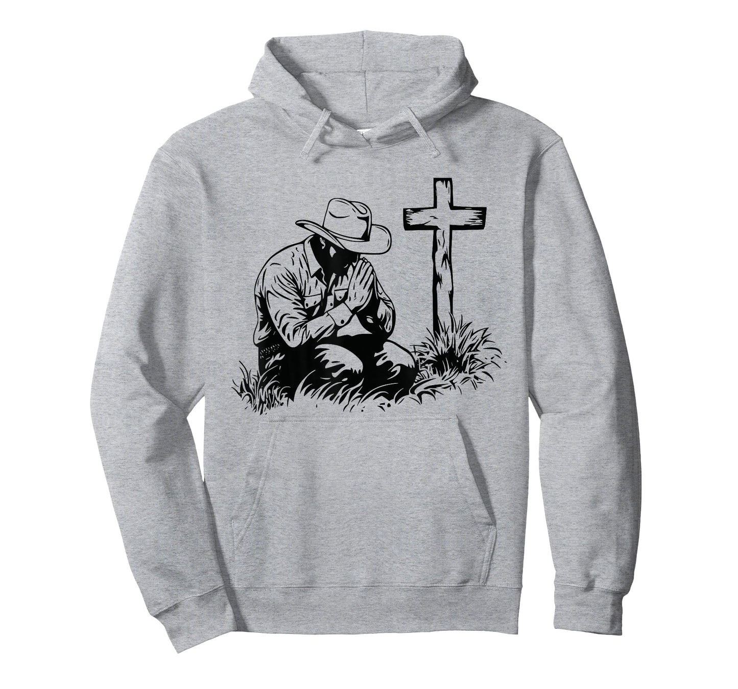 Praying Cowboy Kneeling Cross Western Bible Jesus Horse T-Shirt