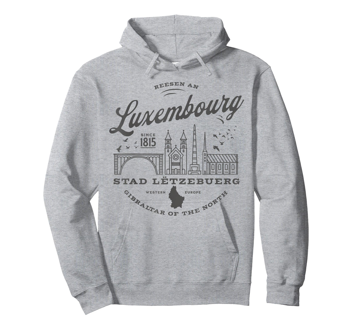 Travel to Luxembourg Western Europe Vintage Skyline T-Shirt