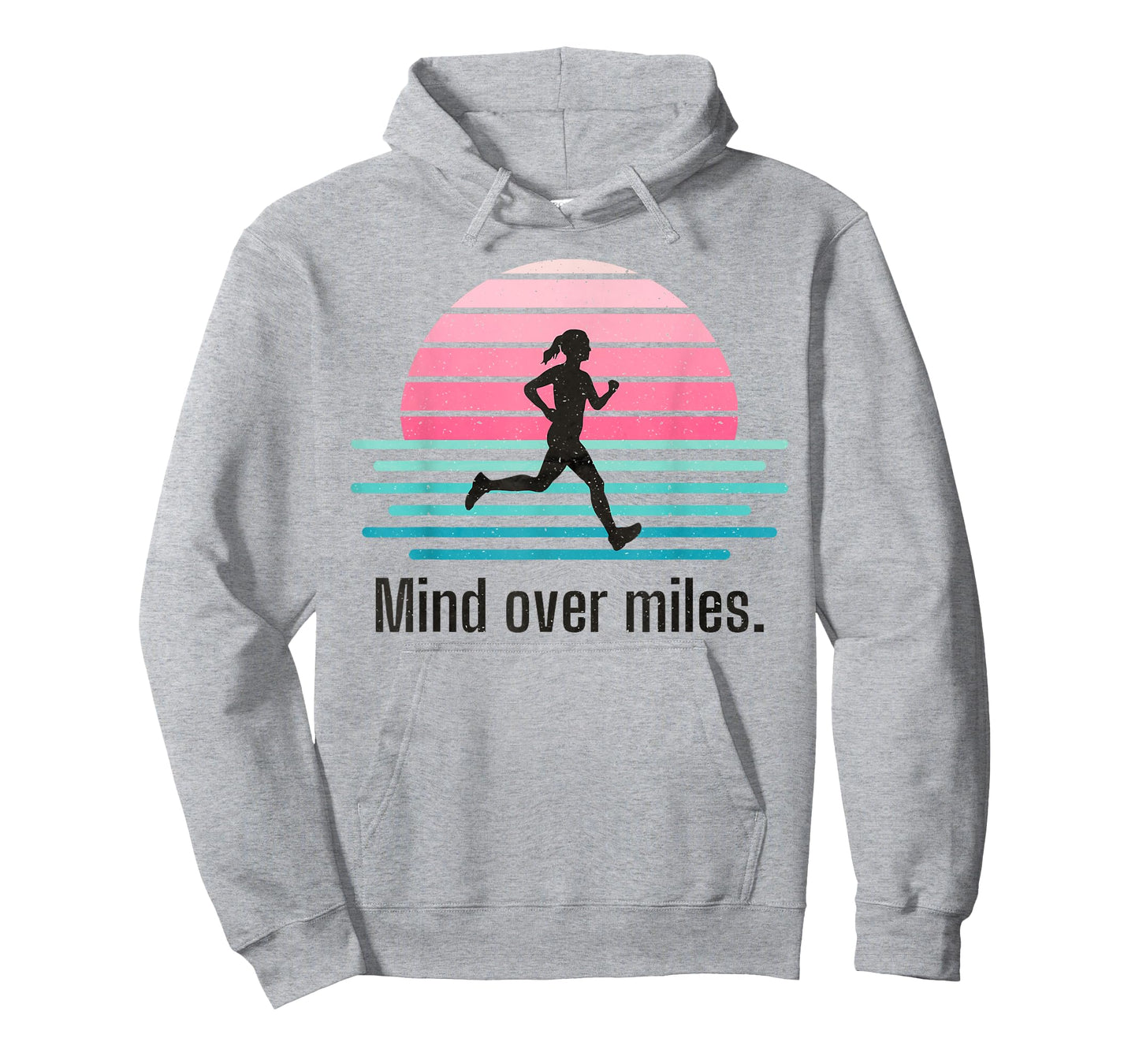 Mind Over Miles Motivational Female Long-Distance Running T-Shirt