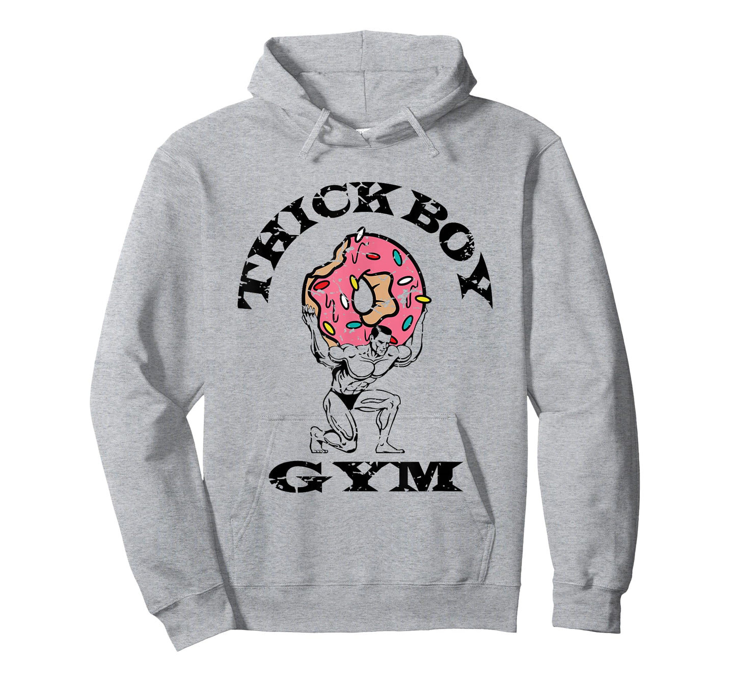Thick Boy Gym Club Distressed Retro Old School Bodybuilding T-Shirt