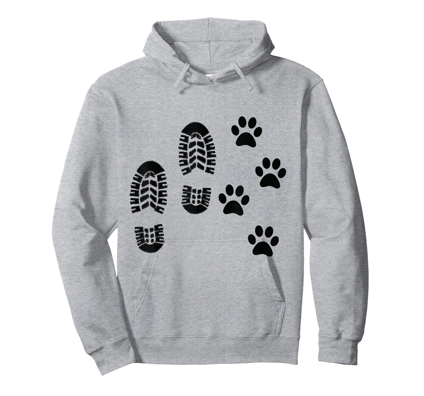 Dog and Man Hiking Dog Hiker People that Hike With Dogs Paw T-Shirt