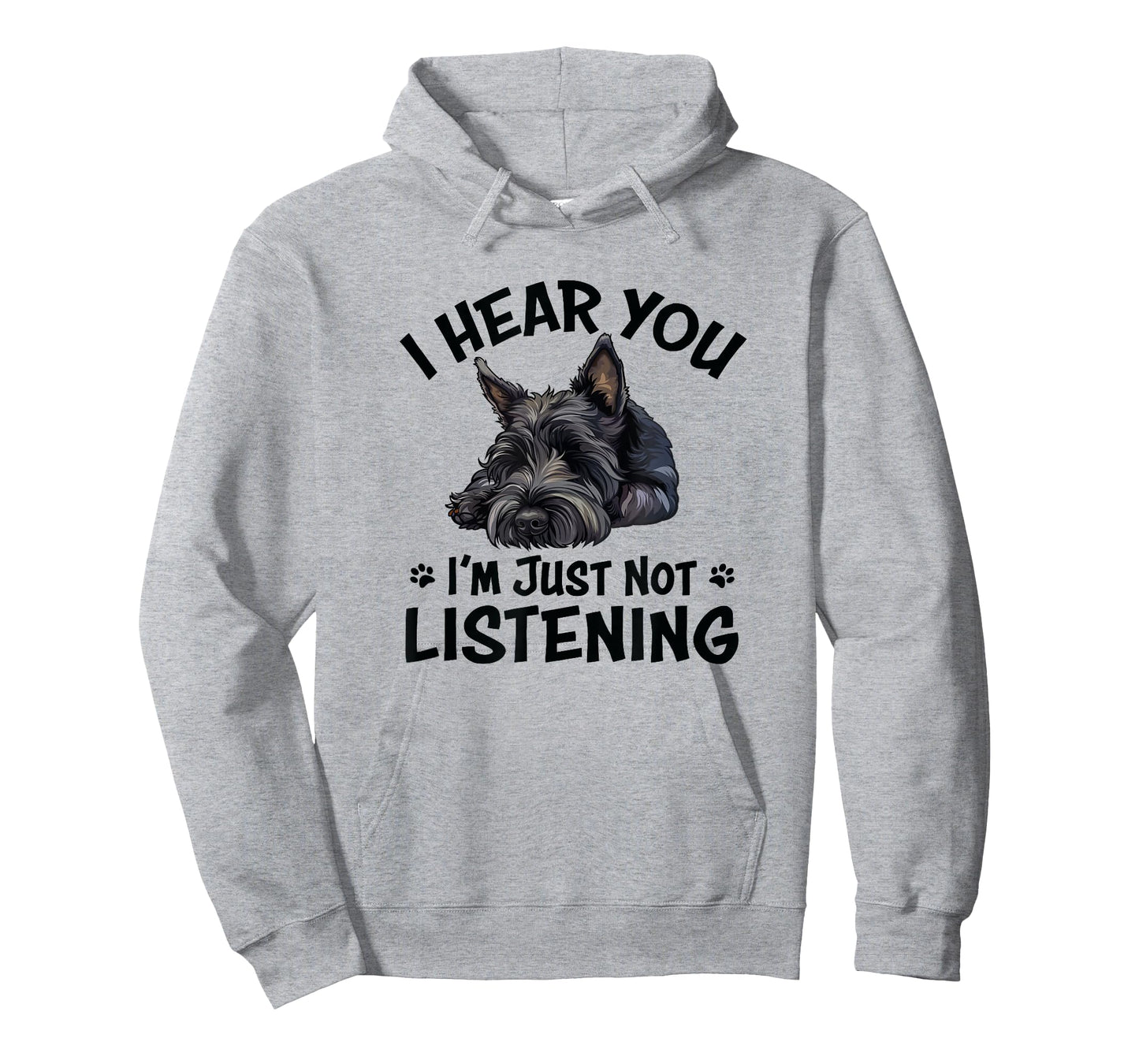 Mens Womens Cute Hear You Listening Scottish Terrier Lover T-Shirt