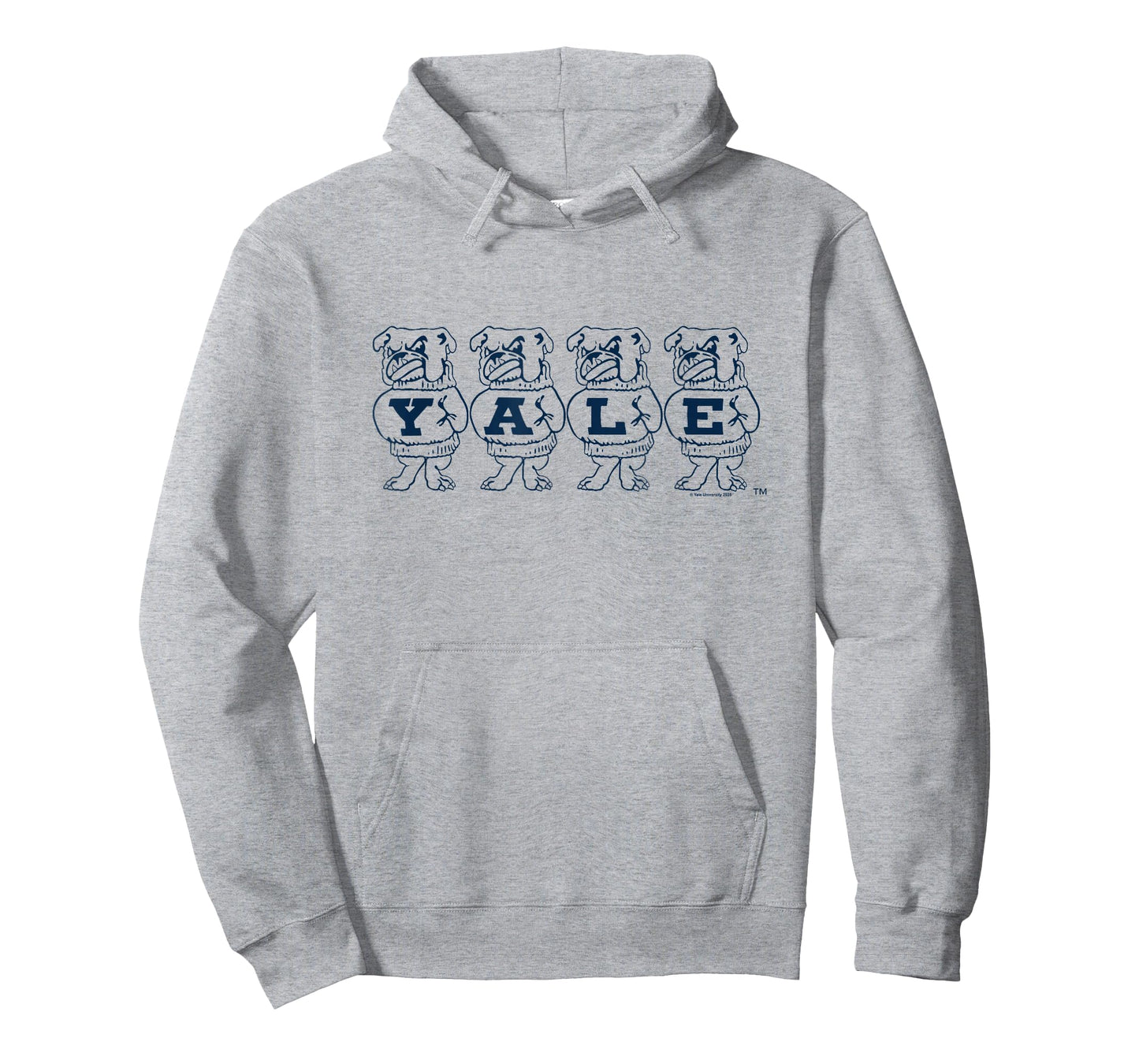 Yale University Cartoon Line Art Bulldogs Varsity Yale Logo T-Shirt