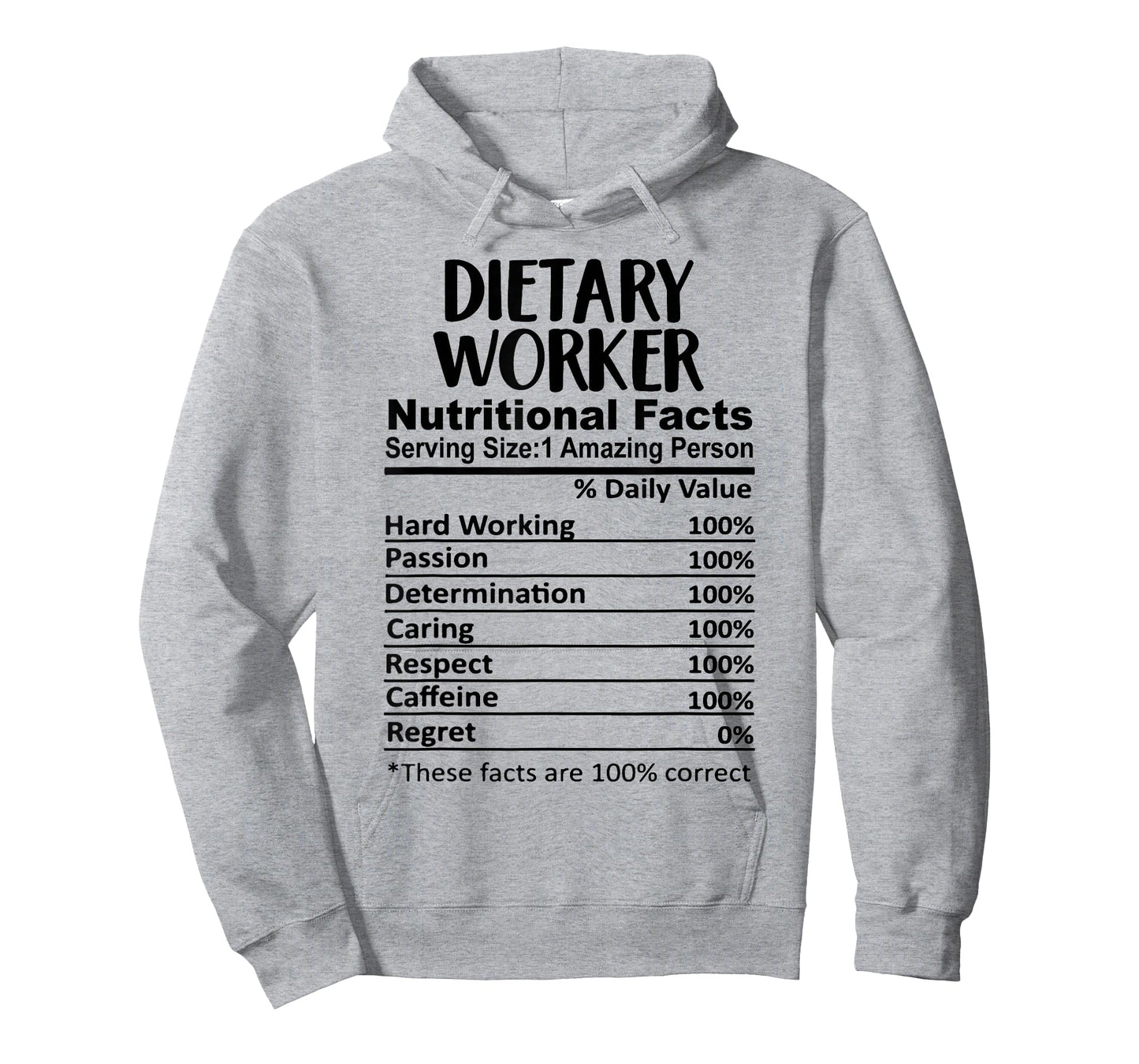 Dietary Worker Nutrition Facts Funny T-Shirt