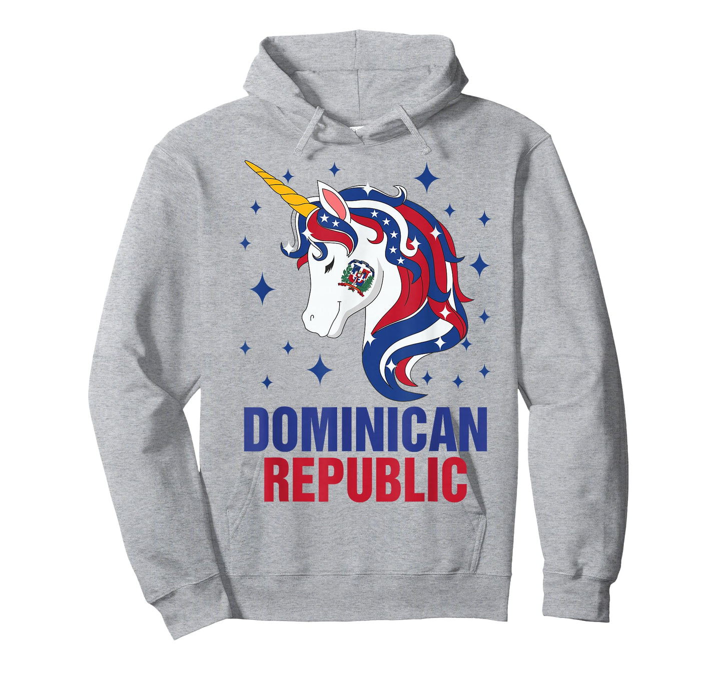 Dominican Republic Flag Independence Unicorn Teen Girl Kids T-Shirt