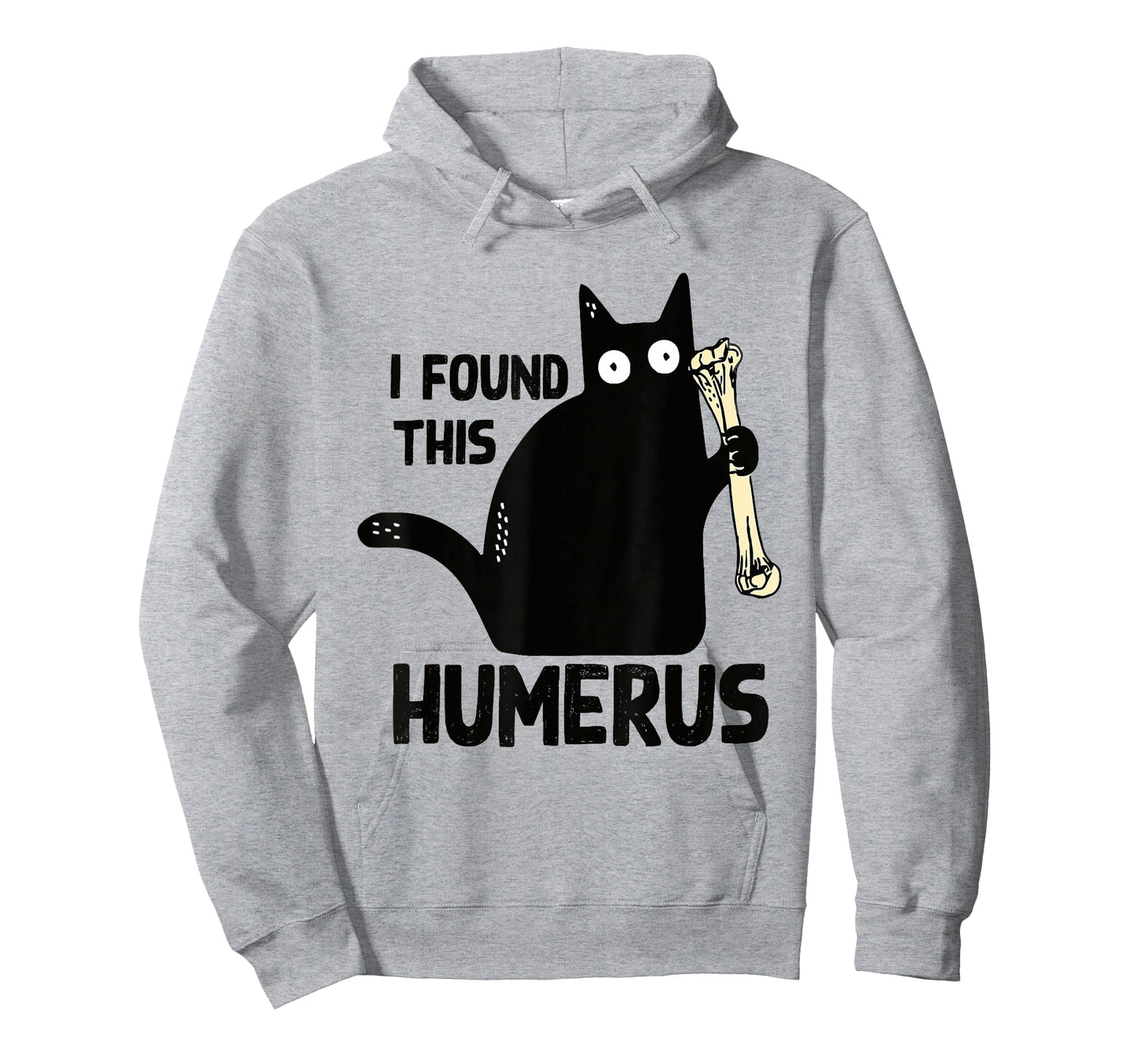 I Found This Humerus Halloween Cat Black Humorous Medical T-Shirt