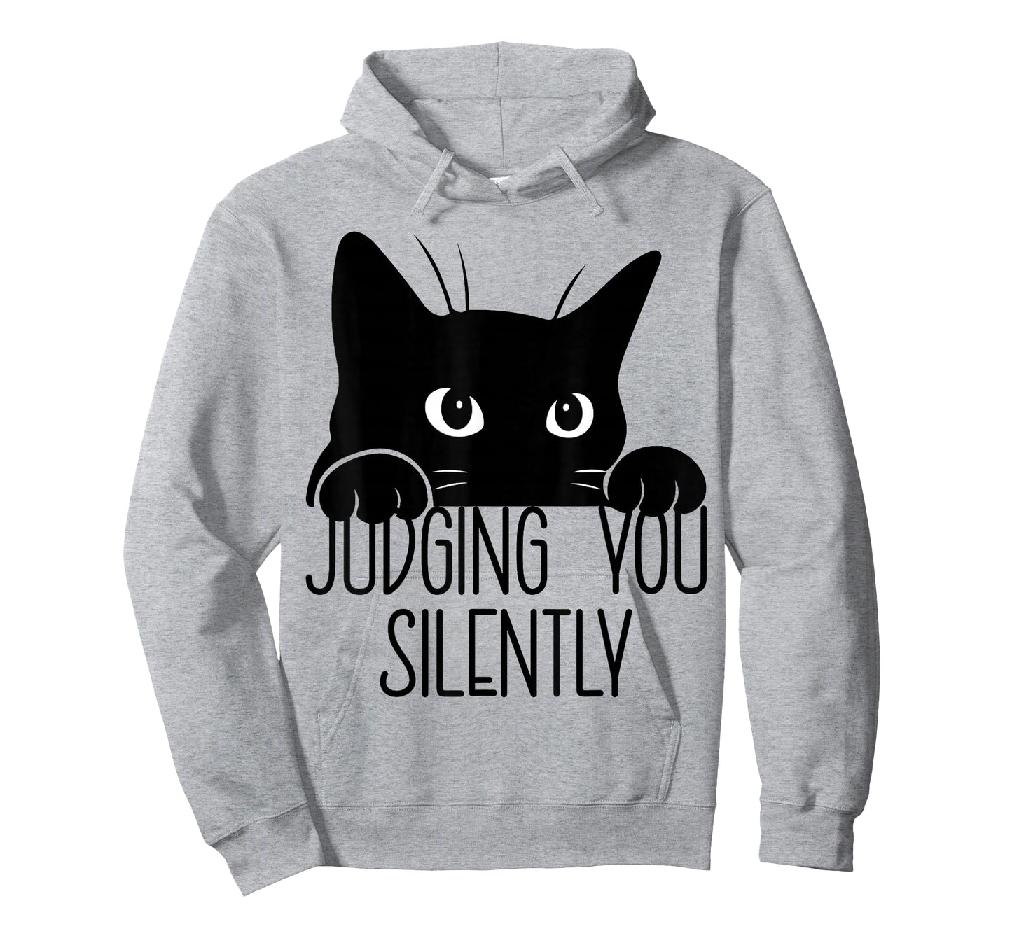 Cat Judging You Silently, Funny Black Cat Mom Dad T-Shirt