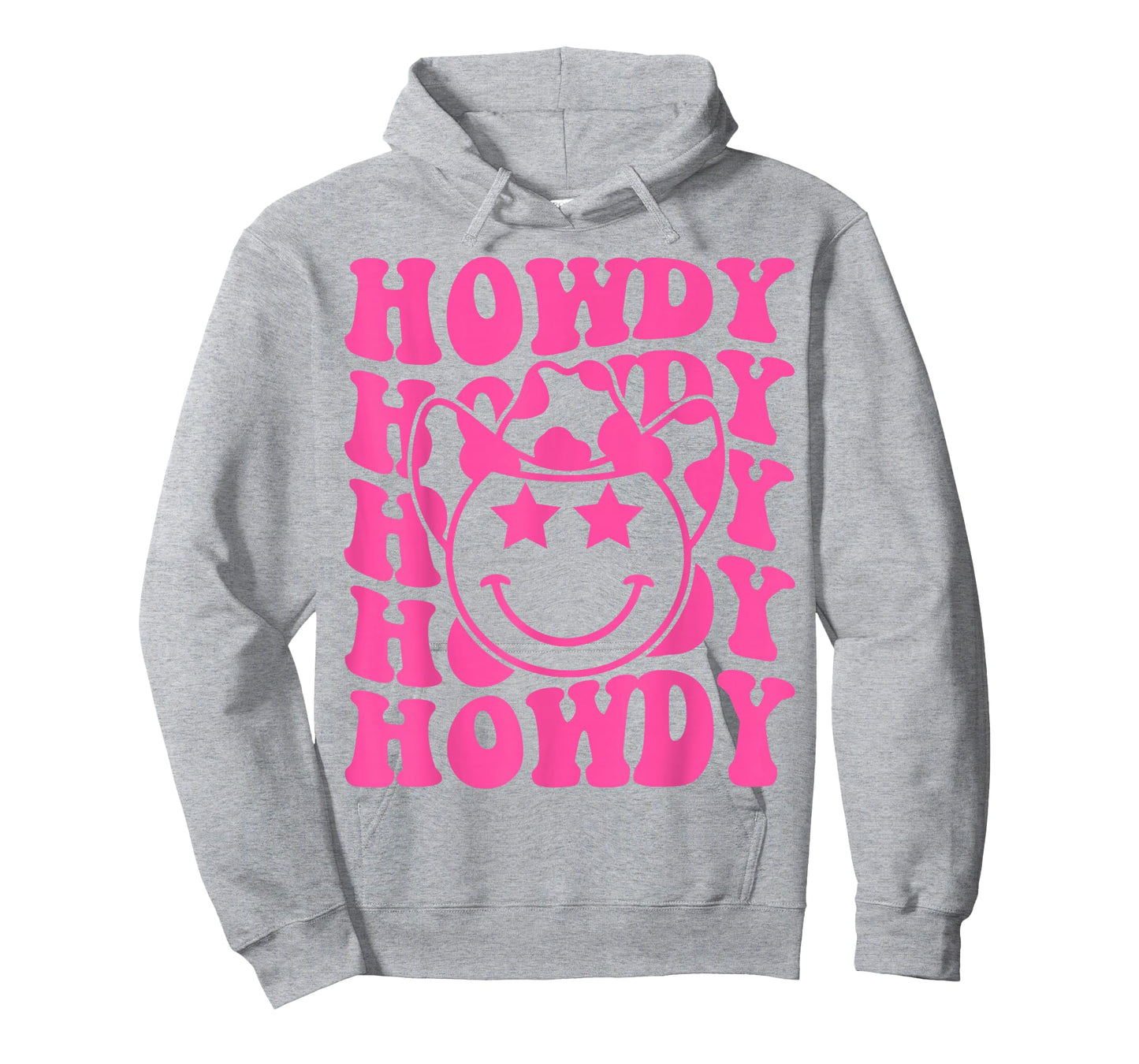 Pink Howdy Smile Face Rodeo Western Country Southern Cowgirl T-Shirt