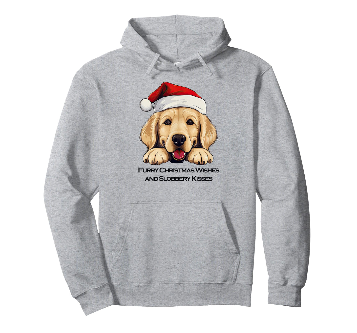 Merry Xmas Golden Retriever Santa "Furry" Christmas Wishes T-Shirt