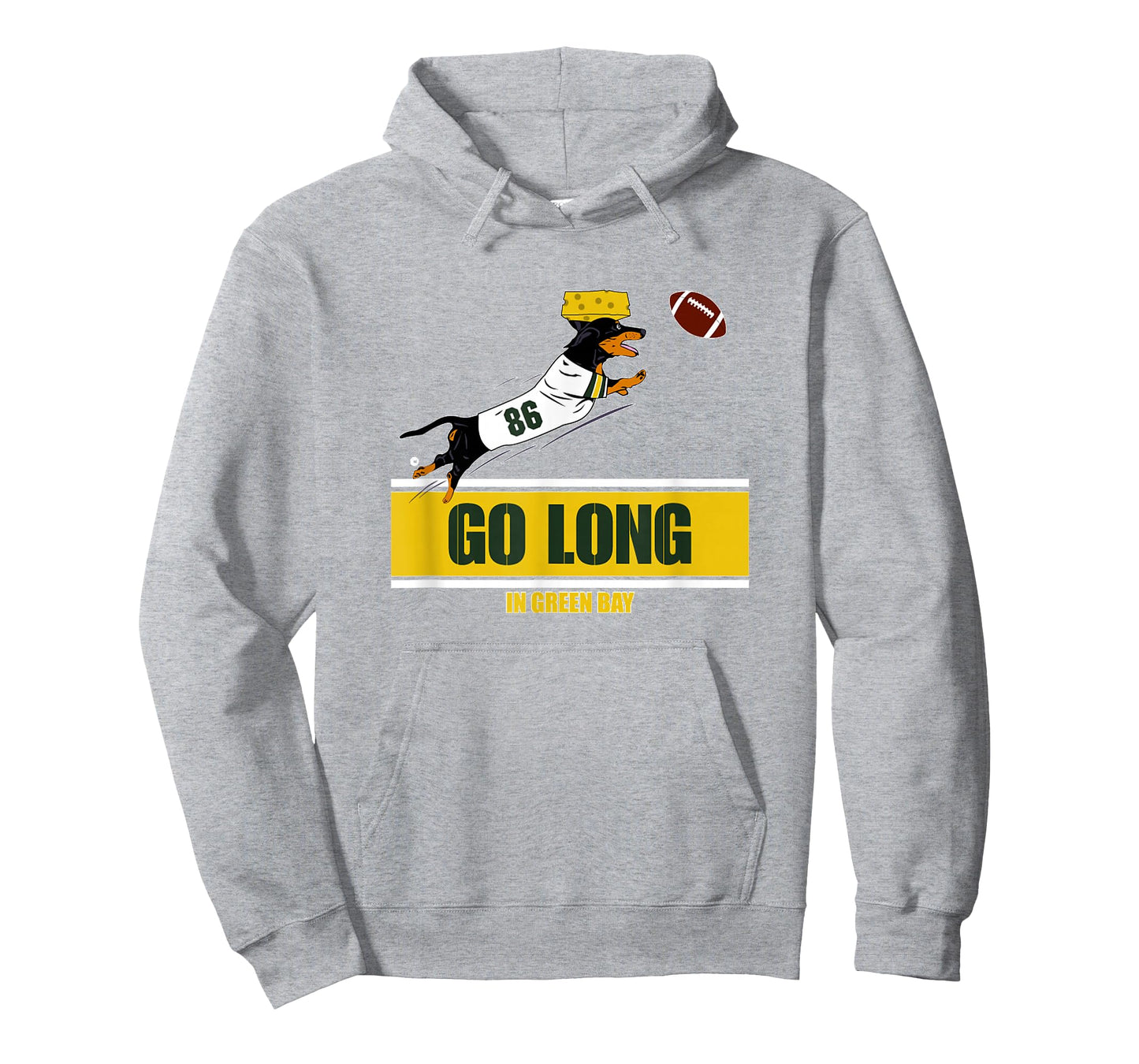 Go Long in Green Bay Funny Dachshund Football T-Shirt T-Shirt