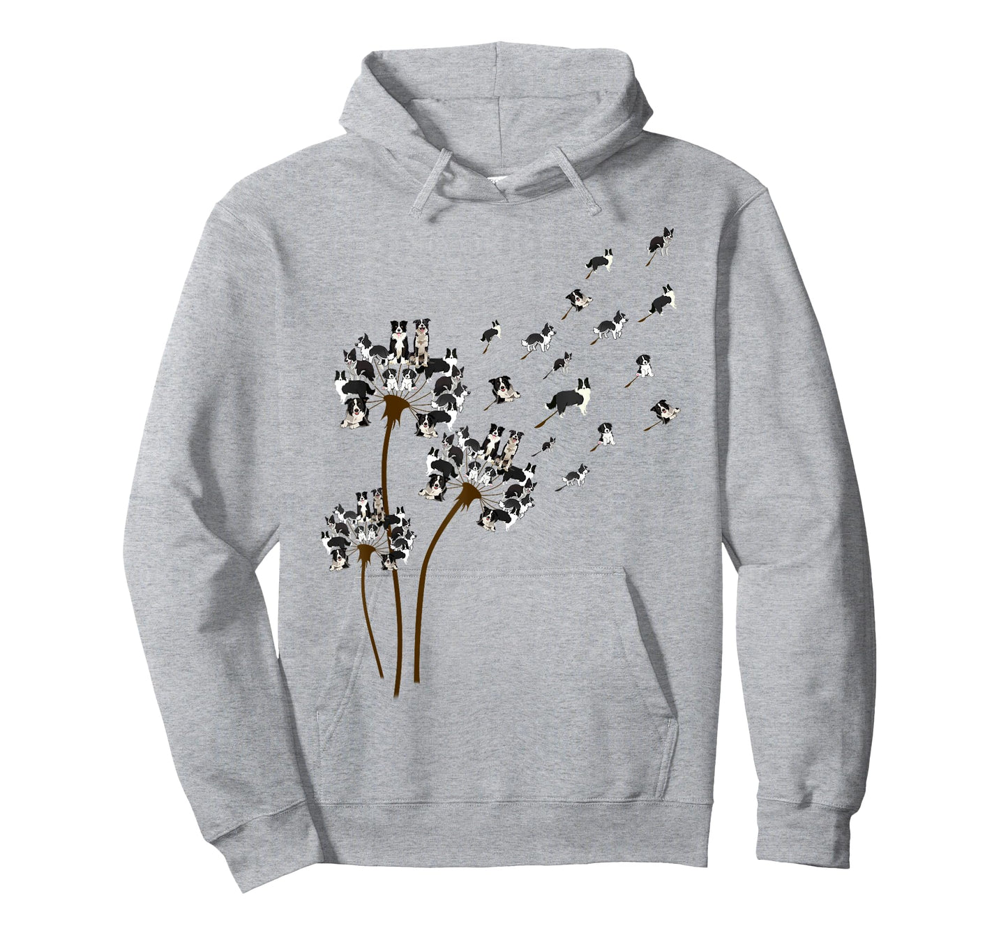 Border Collie Dandelion Funny Gift For Dog Lovers T-Shirt for Men Women