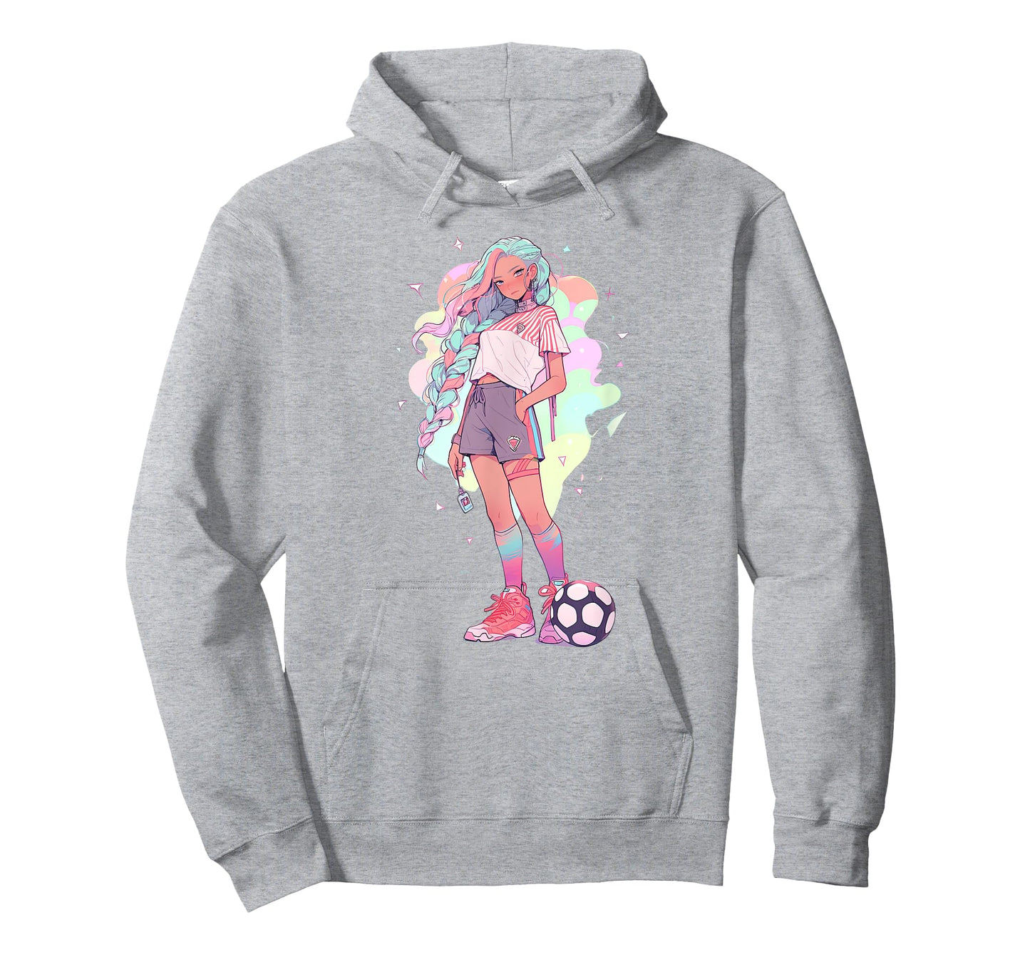 Soccer Girl in funny Pastel japan Anime Aesthetic japanese T-Shirt