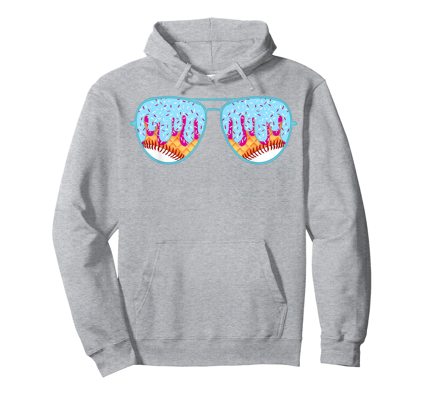 Baseball Sunglasses Ice Cream Drip With Sprinkles T-Shirt