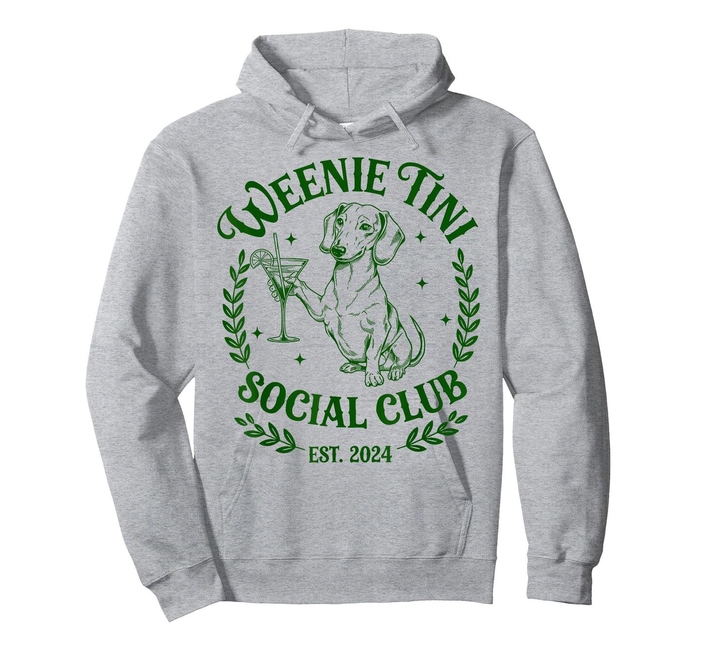 Dachshund Weenie Tini Social Club Lover Funny Weiner Dog T-Shirt for Men Women
