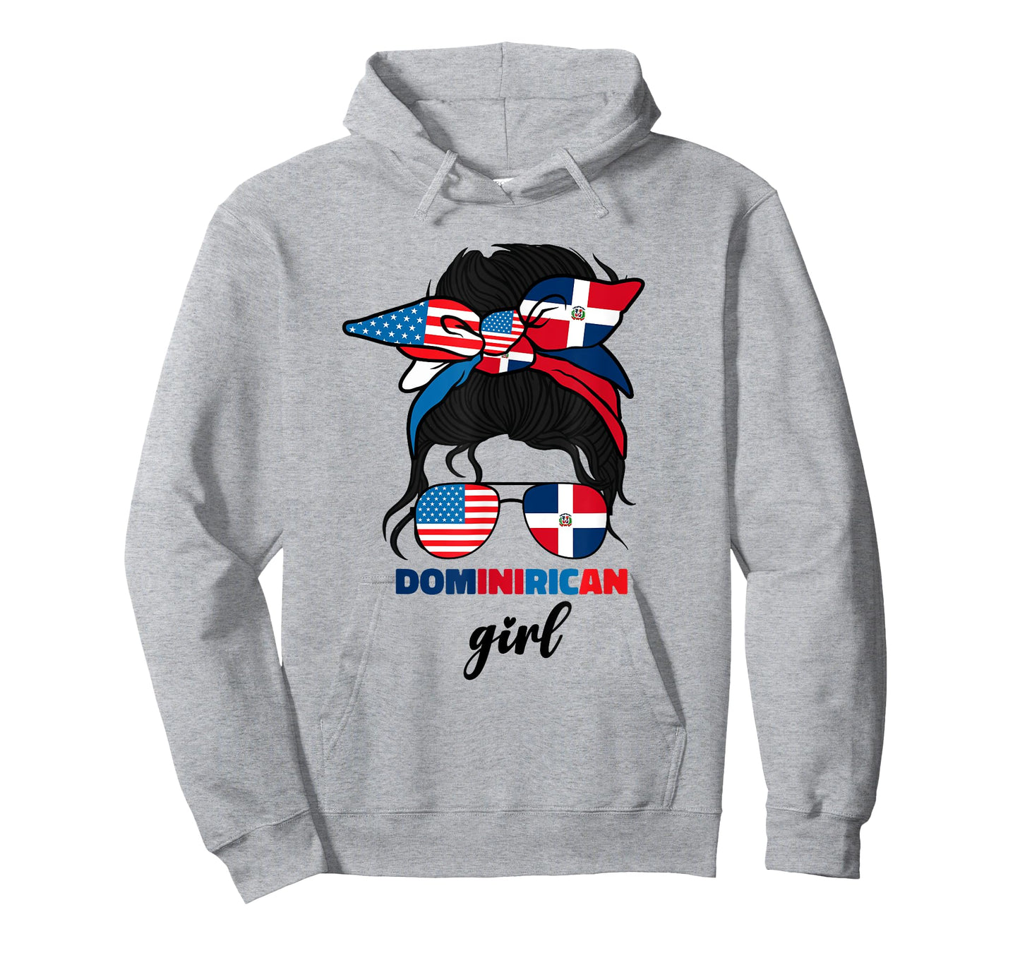 Half Dominican And American Dominicana Republic Flag Girl T-Shirt