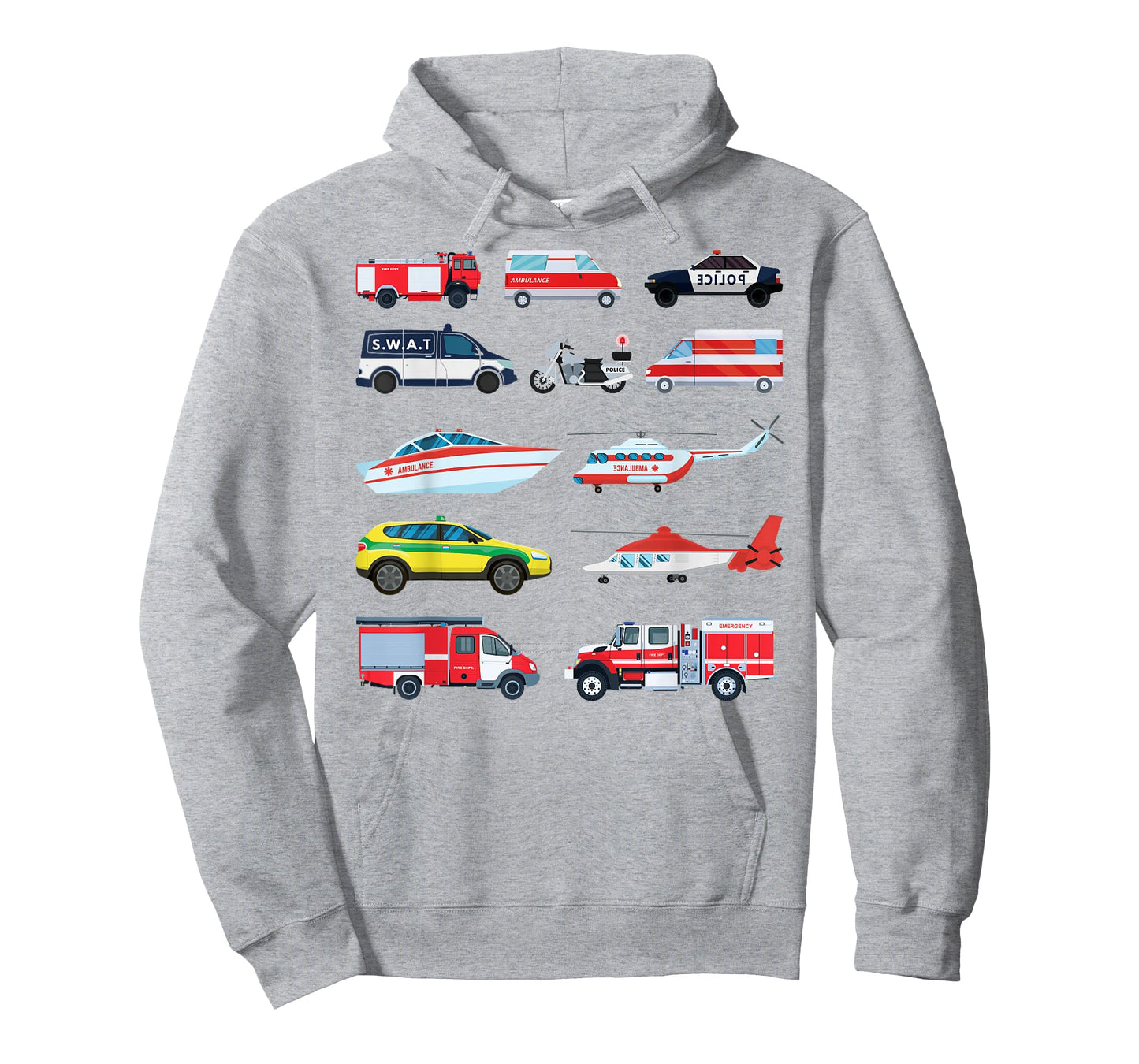 Emergency Vehicles, Emergency Boy and Girl T-Shirt