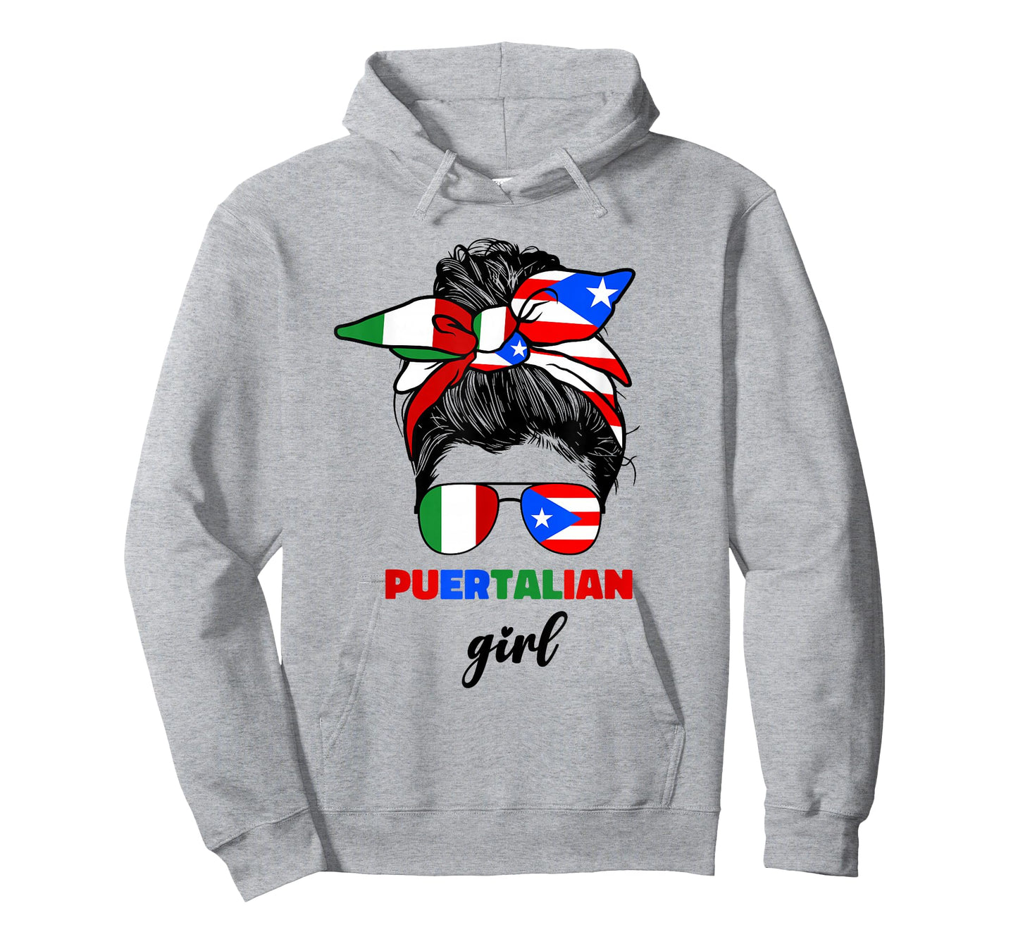 Half Italian And Puerto Rican Rico Italy Flag Girl For Women T-Shirt