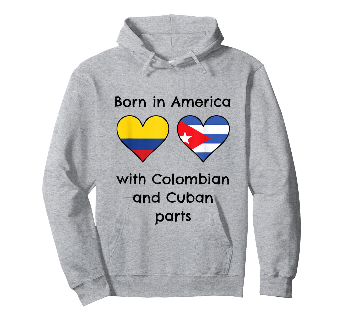 Born In America With Colombian and Cuban Parts Funny Flags T-Shirt