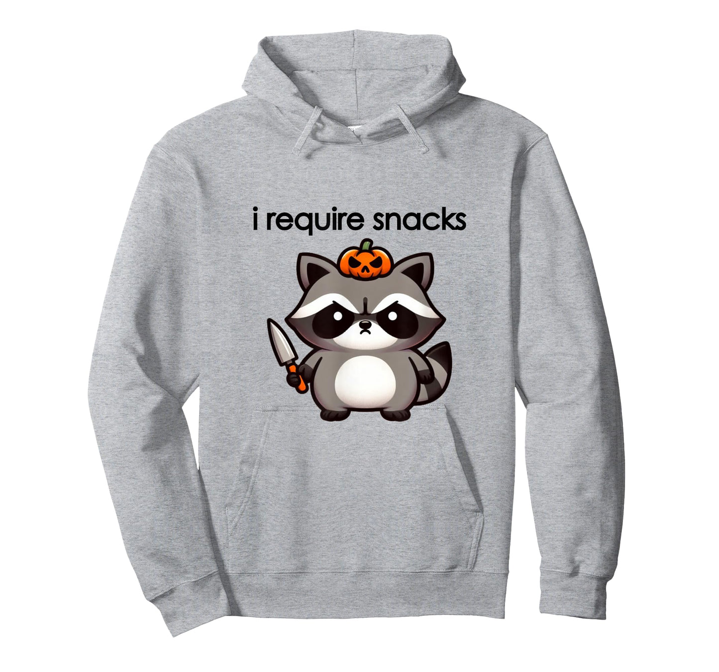 I Require Spooky Snacks Angry Raccoon Halloween T-Shirt
