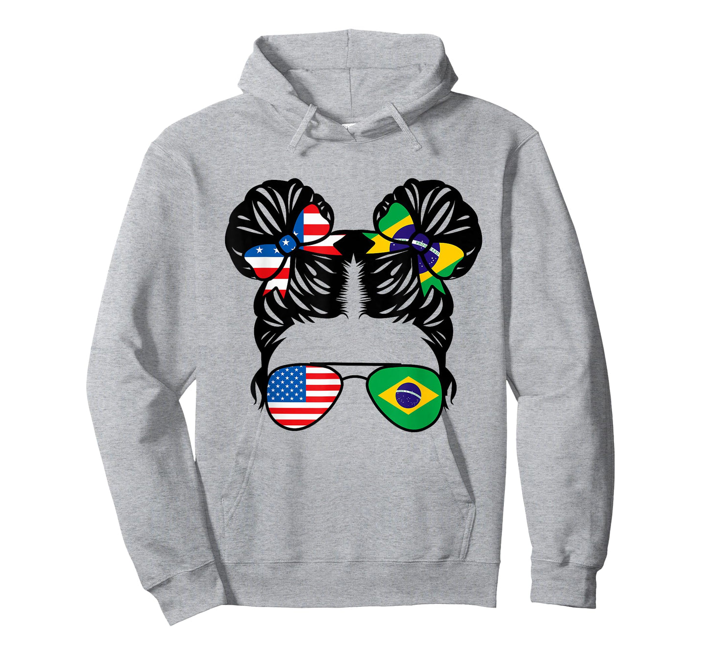 Half American Half Brazilian Girl USA Brazil Flag Patriot T-Shirt