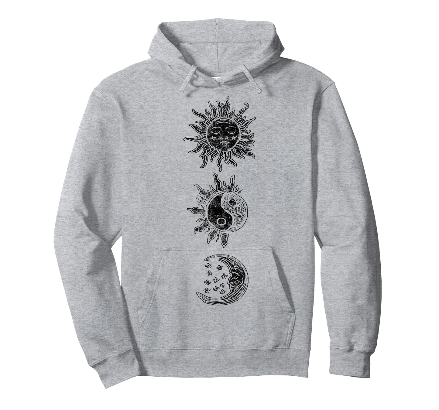 Sun Moon Star Yin Yang Geometric T-Shirt