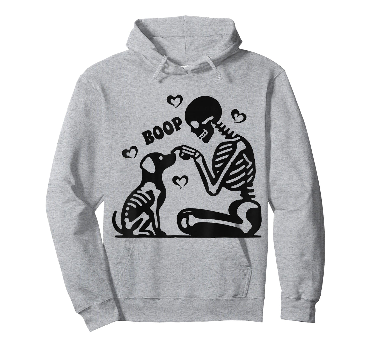 Skeleton Dog Boop Funny Halloween Girl Men Women T-Shirt