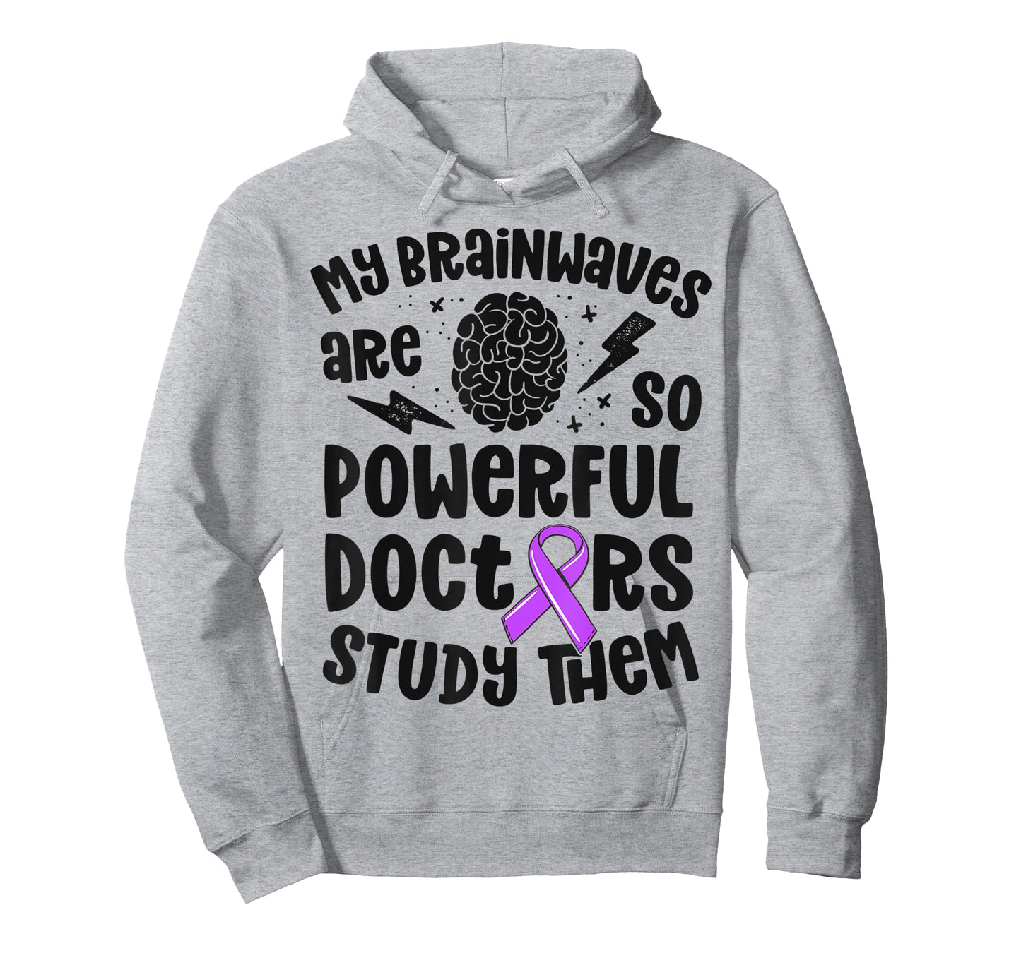 Kids Epilepsy Awareness Shirt Powerful Brainwaves Purple T-Shirt