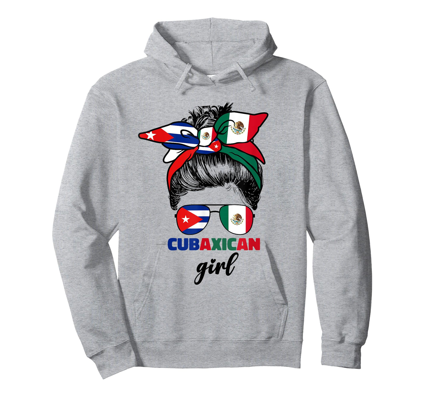 Half Mexican And Half Cuban Mexico Cuba Flag Girl For Women T-Shirt