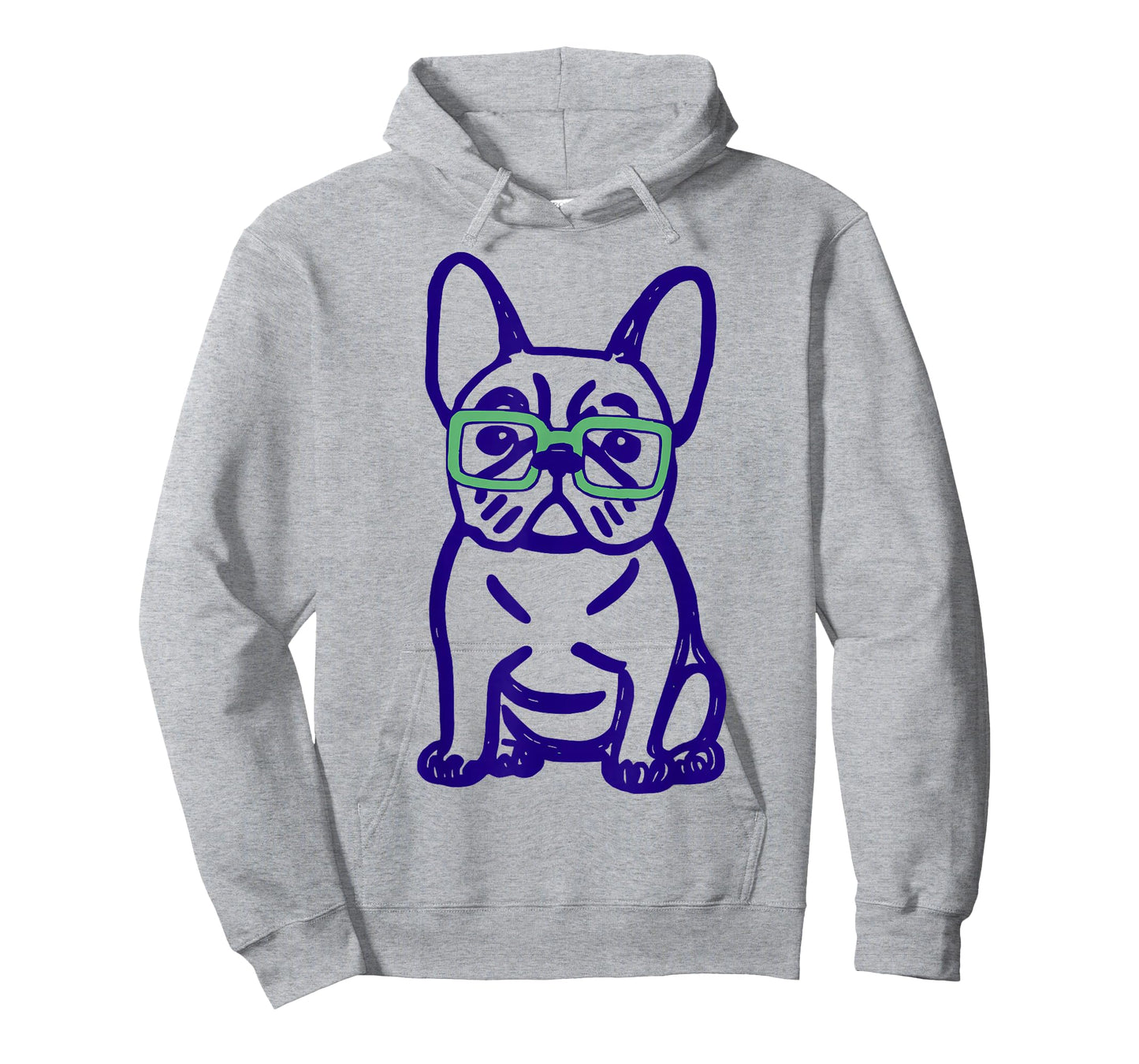 Cute French Bulldog Graphic with Glasses Pop Art Frenchie T-Shirt