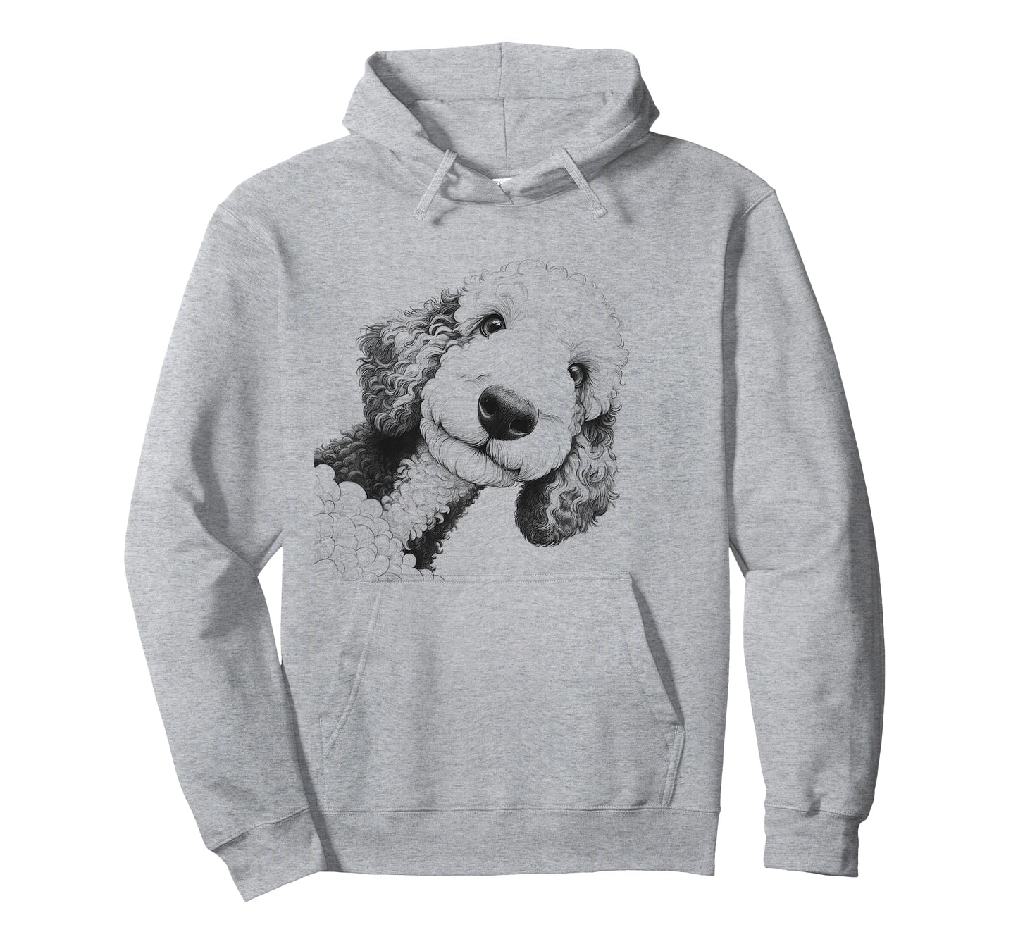 Funny Sheepadoodle Peeking Dog Design T-Shirt