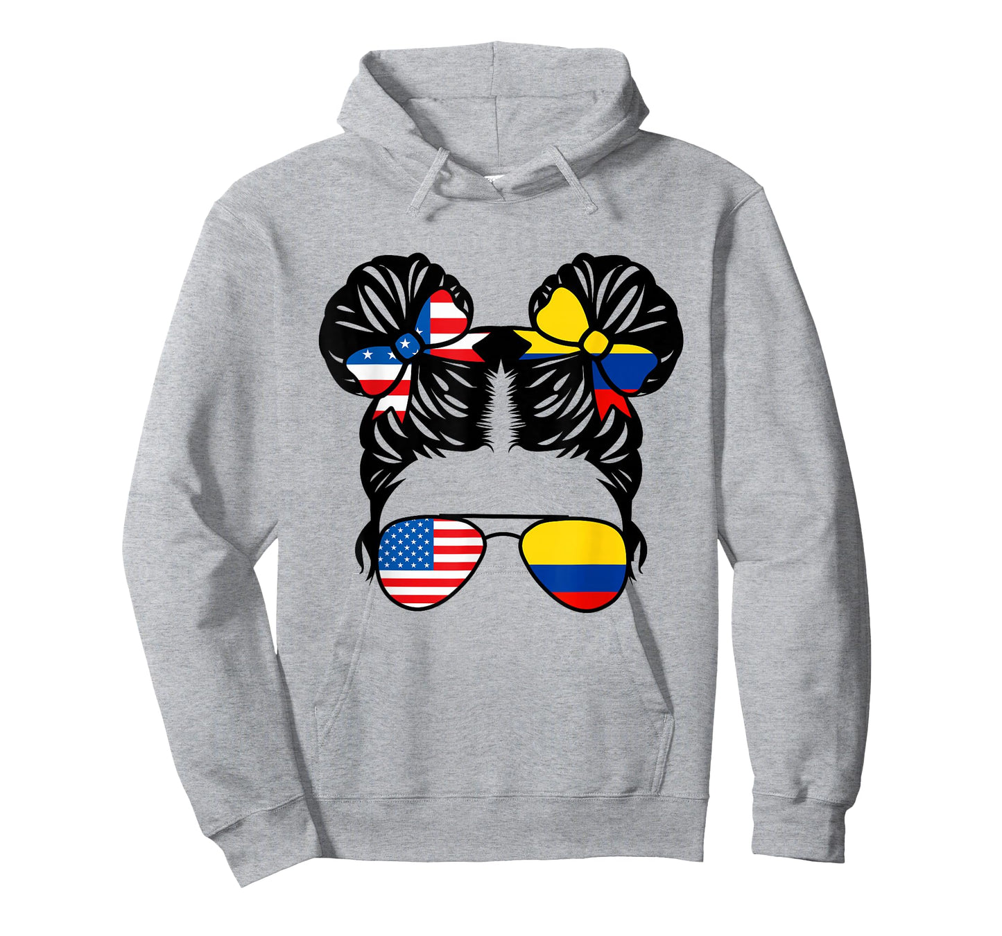 Half American Half Colombian Girl USA Colombia Flag Patriot T-Shirt