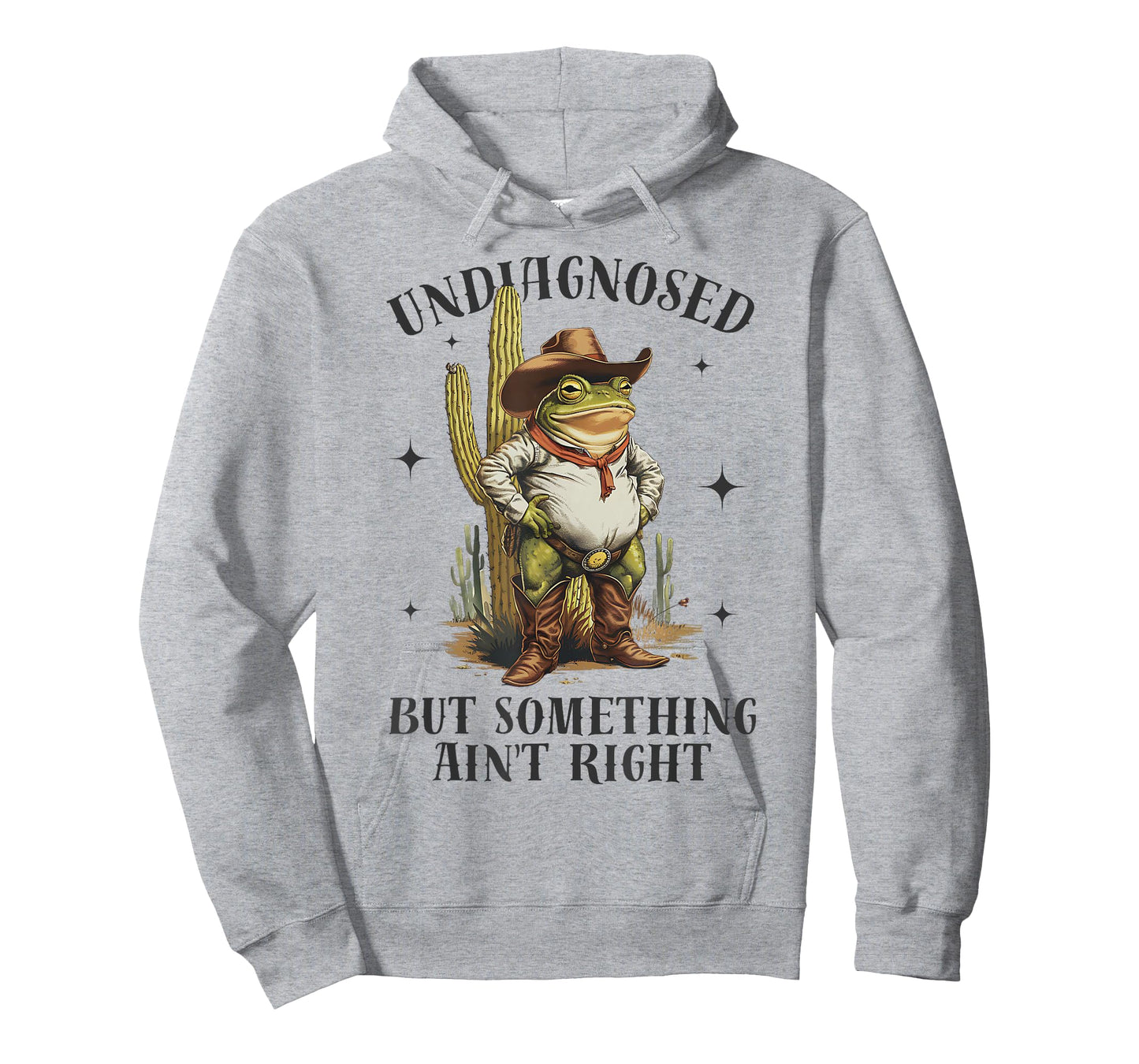 Undiagnosed But Something Ain't Right Funny Cowboy Frog T-Shirt