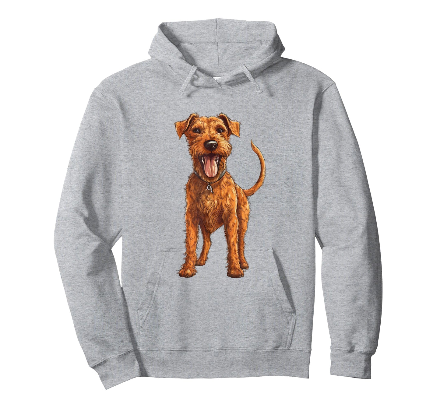 Cute and Happy Irish Terrier Dog Illustration T-Shirt