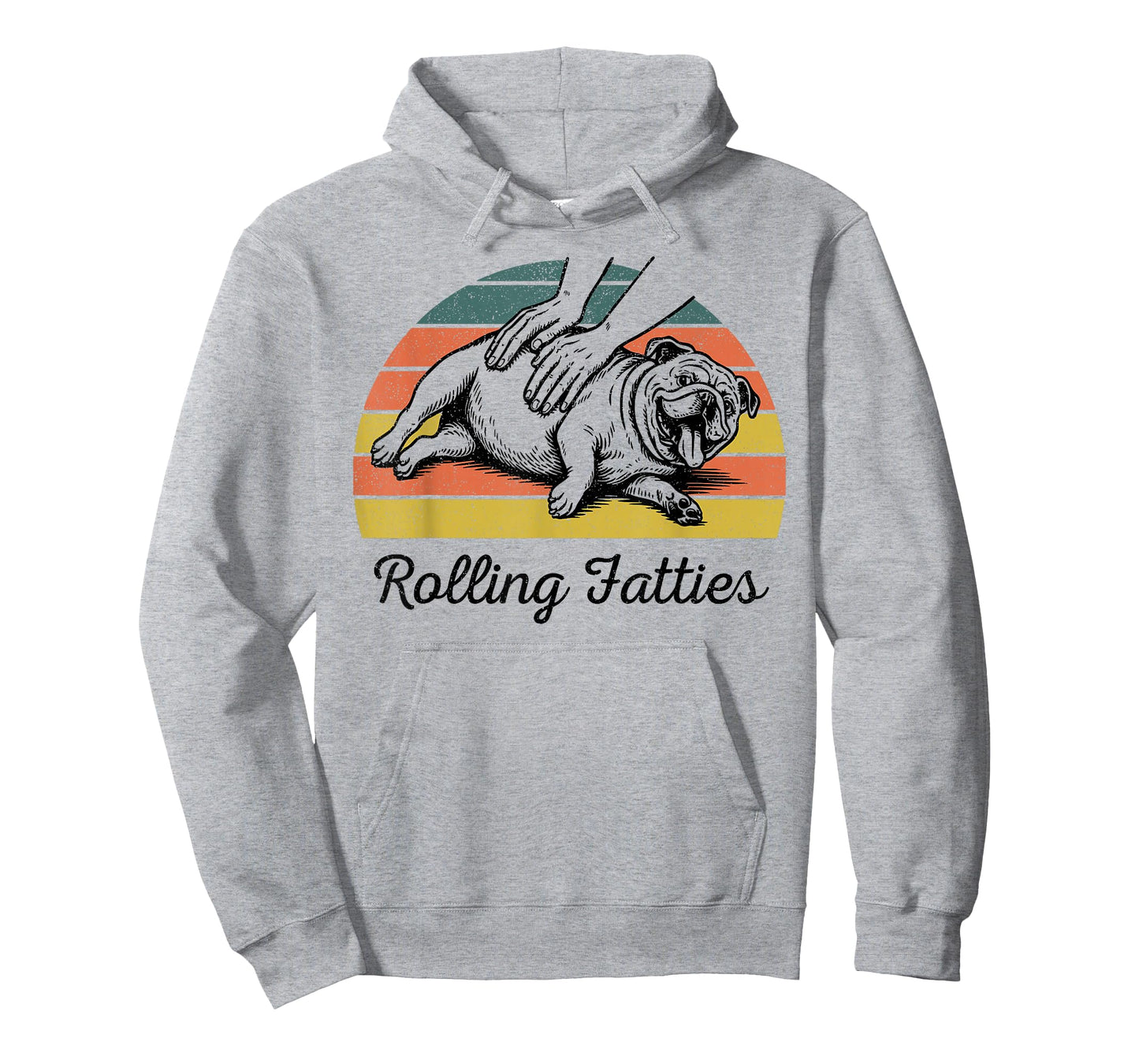 Chubby Bulldog Rolling Fatties Funny Vintage T-Shirt