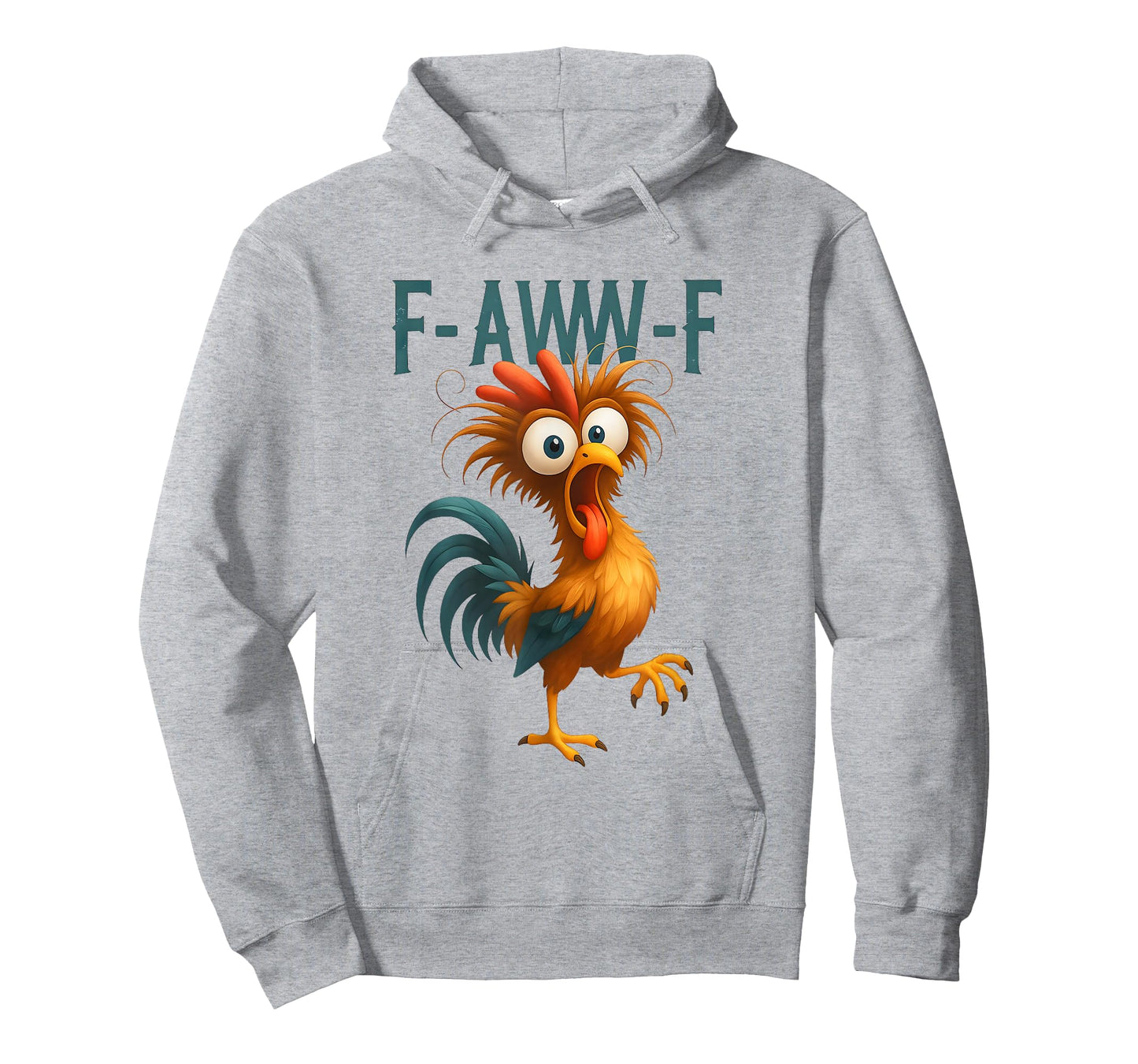 F-aww-F Cute Rooster Funny Chicken F-Caw-F Rooster Pun T-Shirt