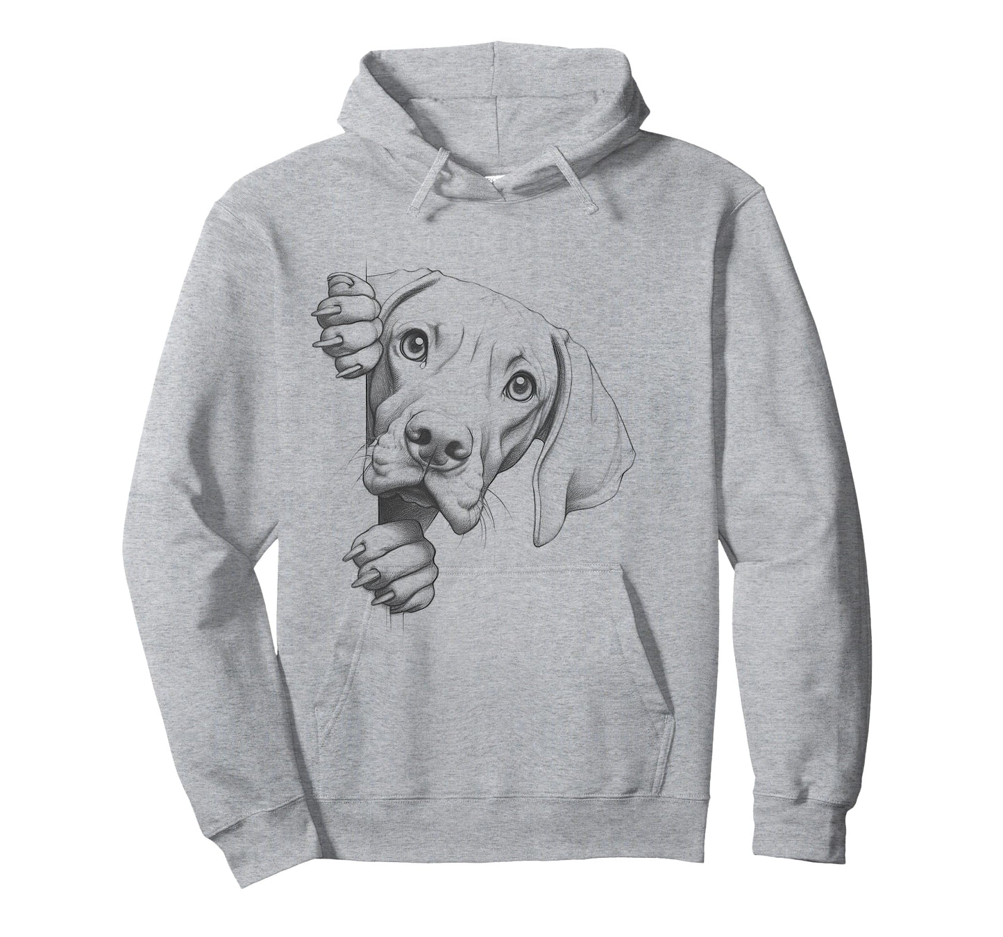 Funny Vizsla Peeking Design For Dog Owner T-Shirt