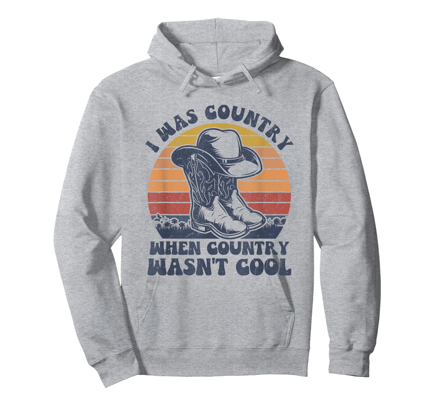 I Was Country When Country Wasn't Cool Cowboy Hat Western T-Shirt