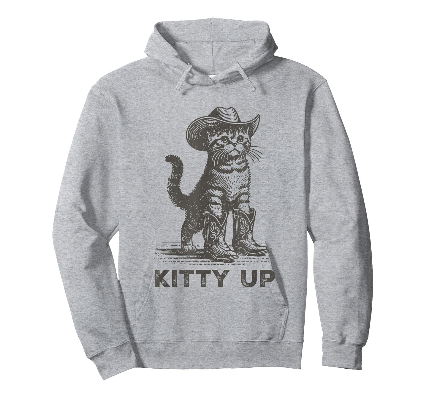Kitty Up Vintage Country Music Lover Funny Cowboy Cat T-Shirt