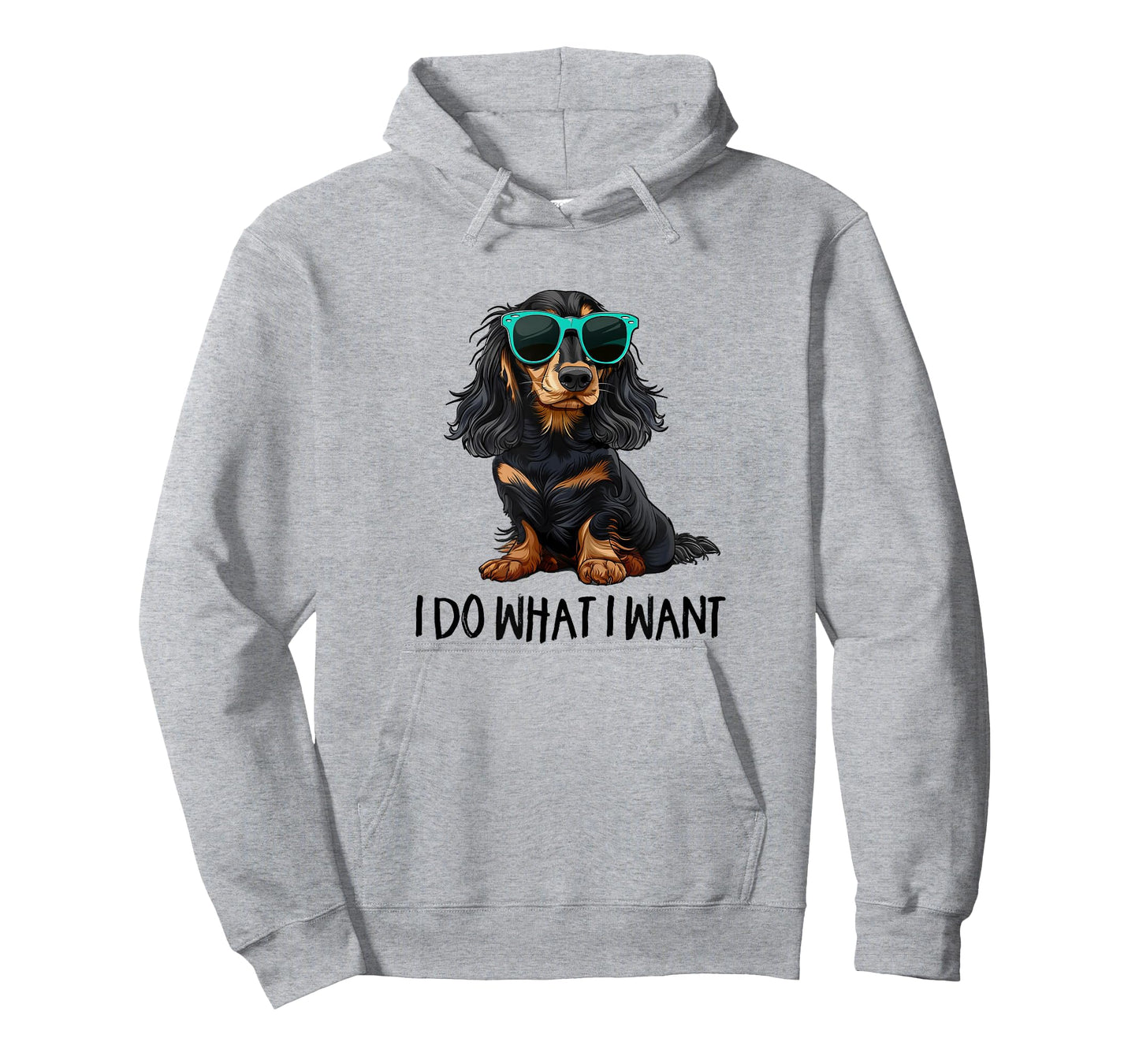 Funny Do What I Want Black Long Haired Dachshund Lover T-Shirt