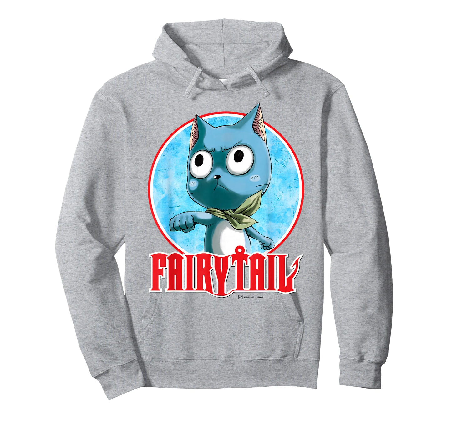 Fairy Tail Happy The Magic Cat Lockup Manga Style Portrait T-Shirt