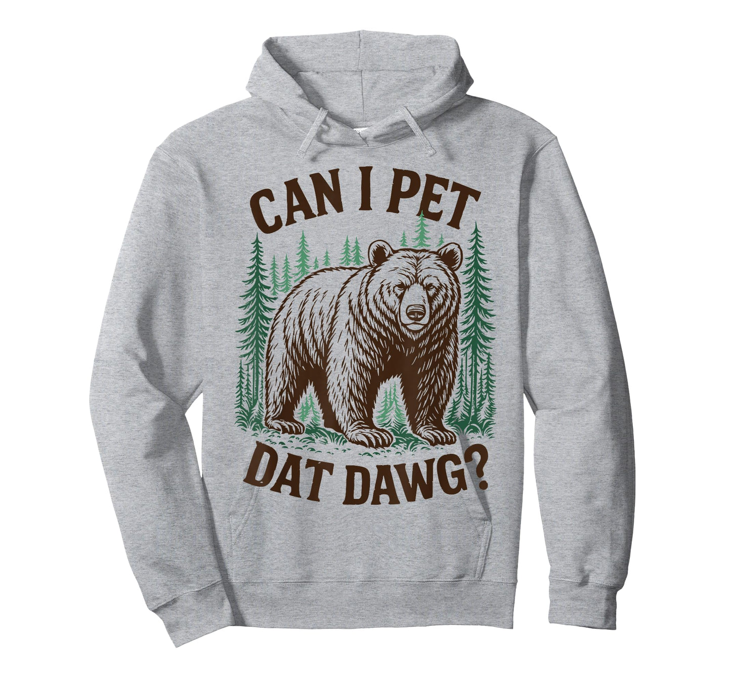 Can I Pet That Dawg Funny Bear Meme Camping Hiking Vintage T-Shirt