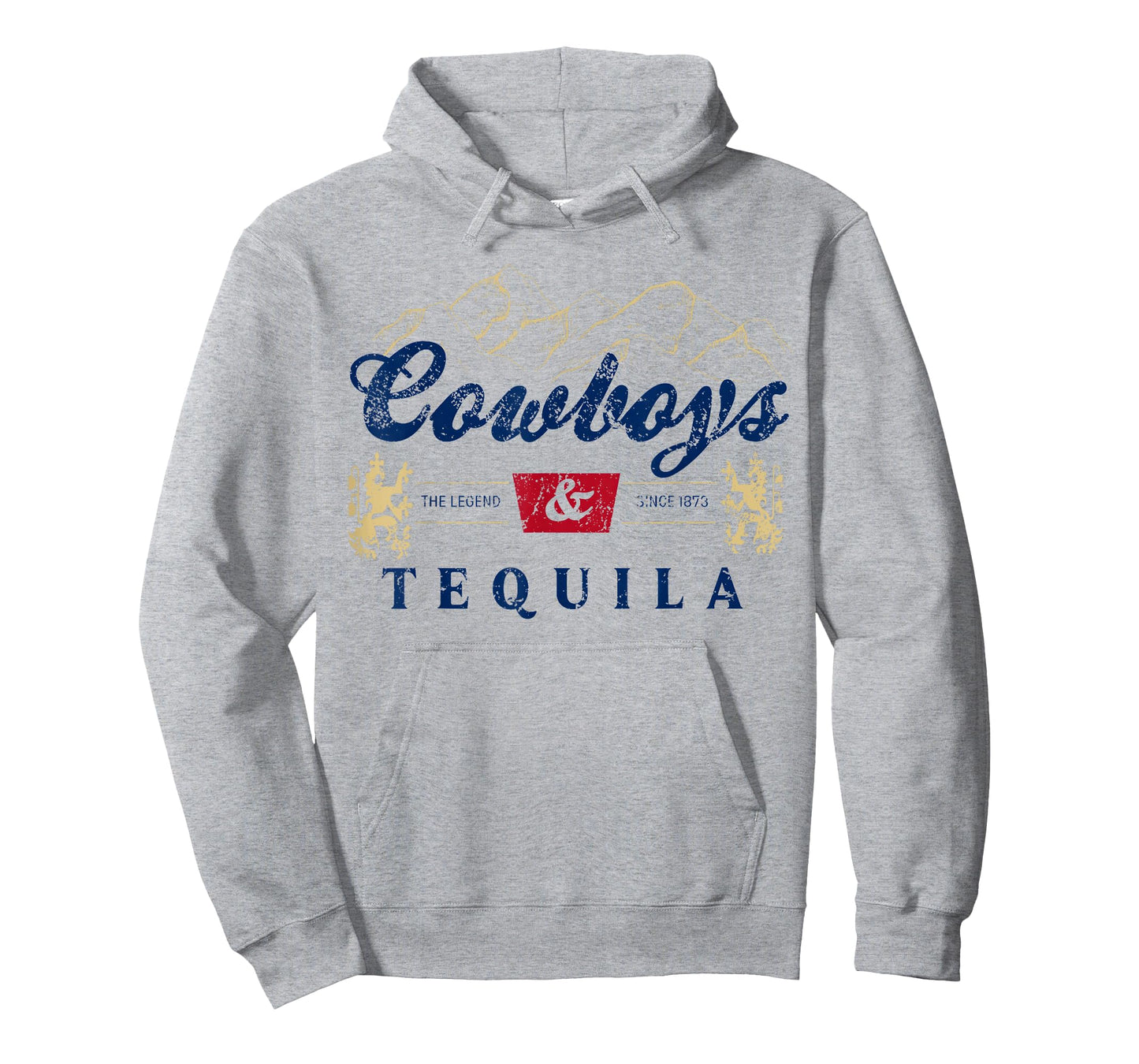 Vintage Cowboys And Tequila Western Funny Tequila Drinking T-Shirt
