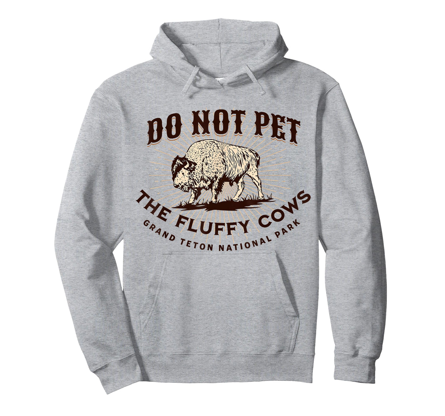 Grand Teton National Park Do Not Pet the Fluffy Cows Bison T-Shirt