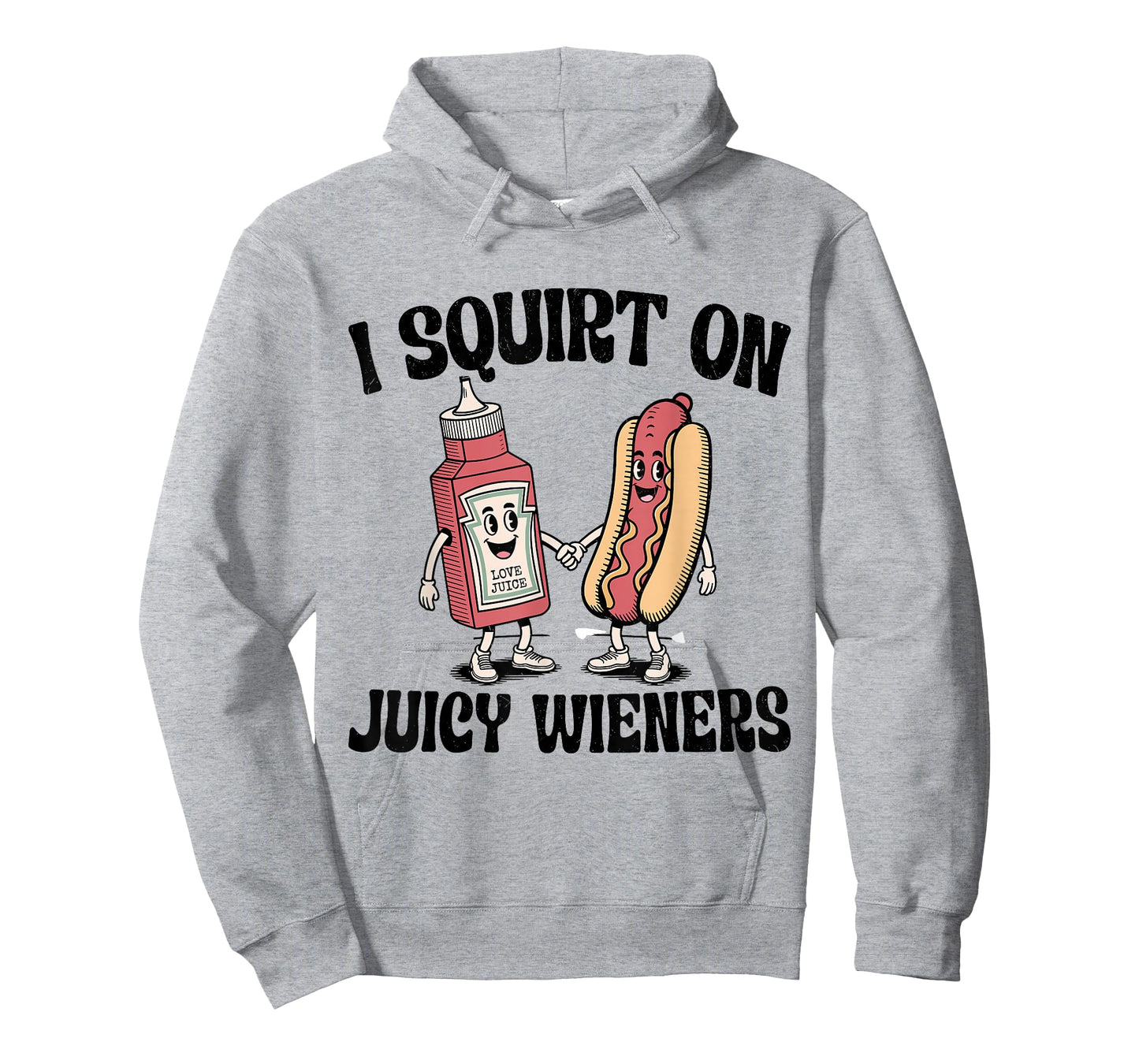 I Squirt On Juicy Wieners Hot Dog Funny Joke Retro Vintage T-Shirt
