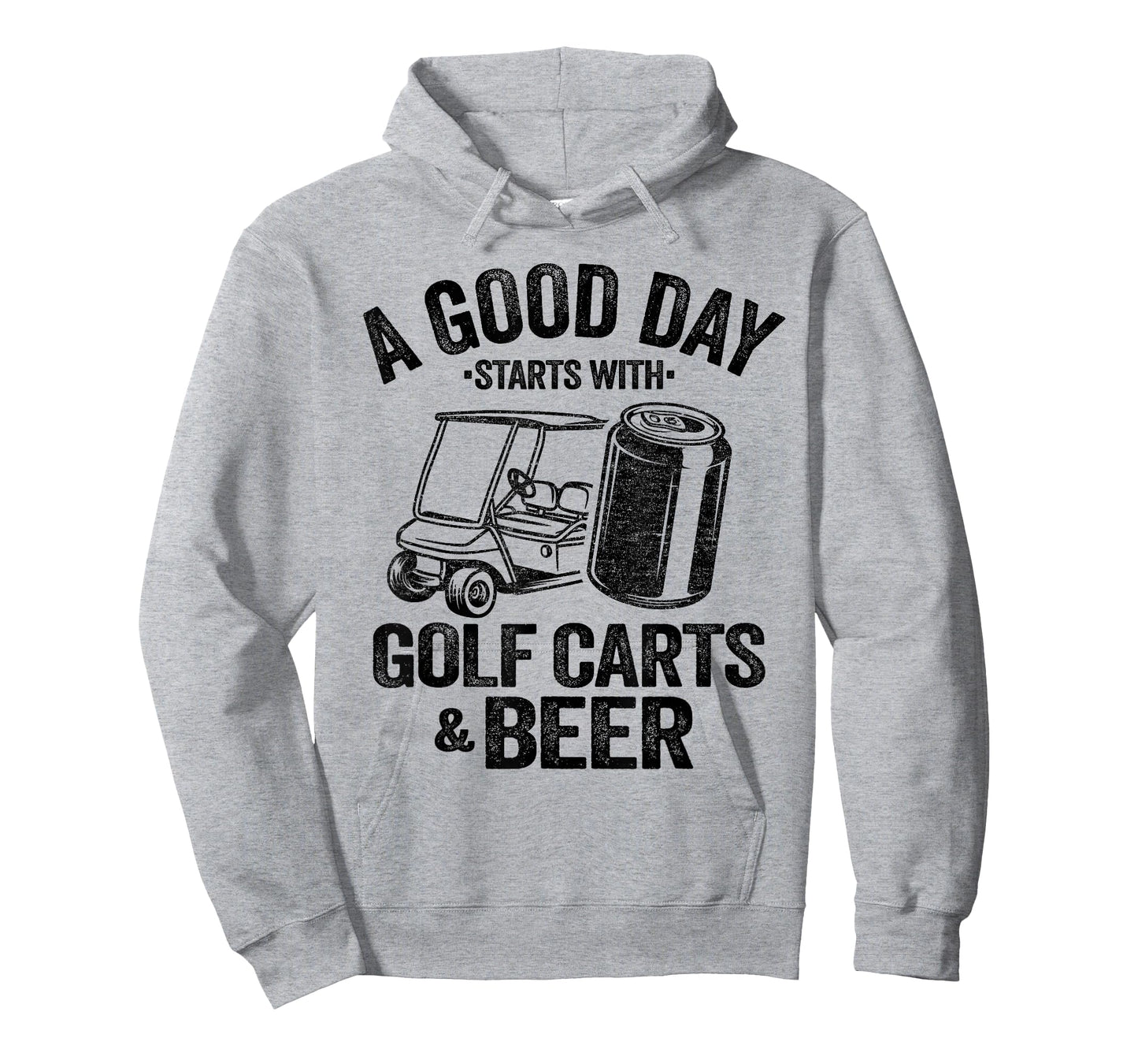 A Good Day Starts With Golf Carts And Beer Funny Golfing T-Shirt