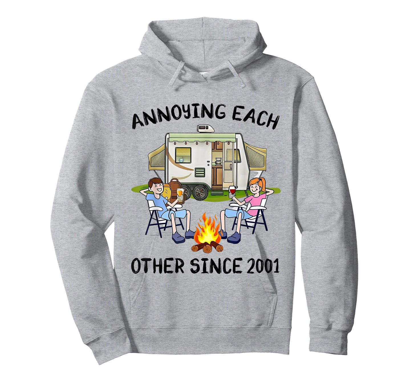 Annoying Each Other Since 2001 RV Van Campfire Couple T-Shirt
