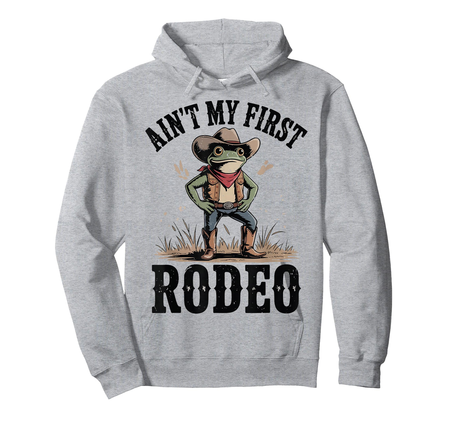Toddler This Aint My First Rodeo Funny Frog Cowboy with Hat T-Shirt